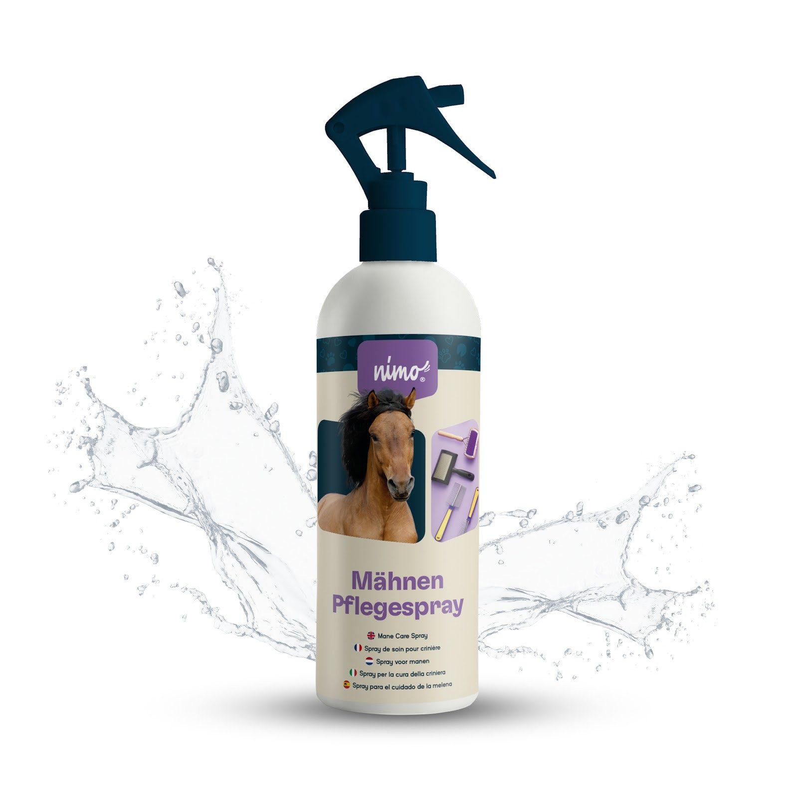 nimo Fellpflege Mähnen Pflegespray, 500 ml, (1-St), langfristig verbesserte Kämmbarkeit