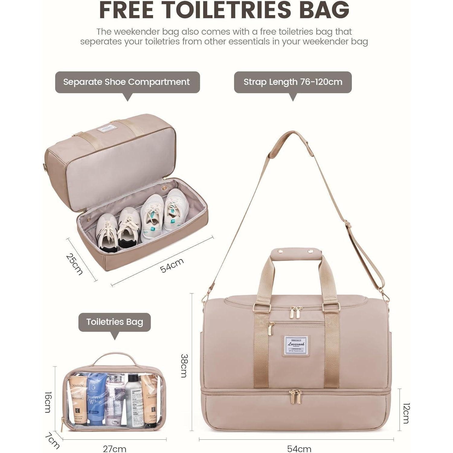 LuxusKollektion Reisetasche Sporttasche Reisetasche 50L mit Schuhfach und günstig online kaufen