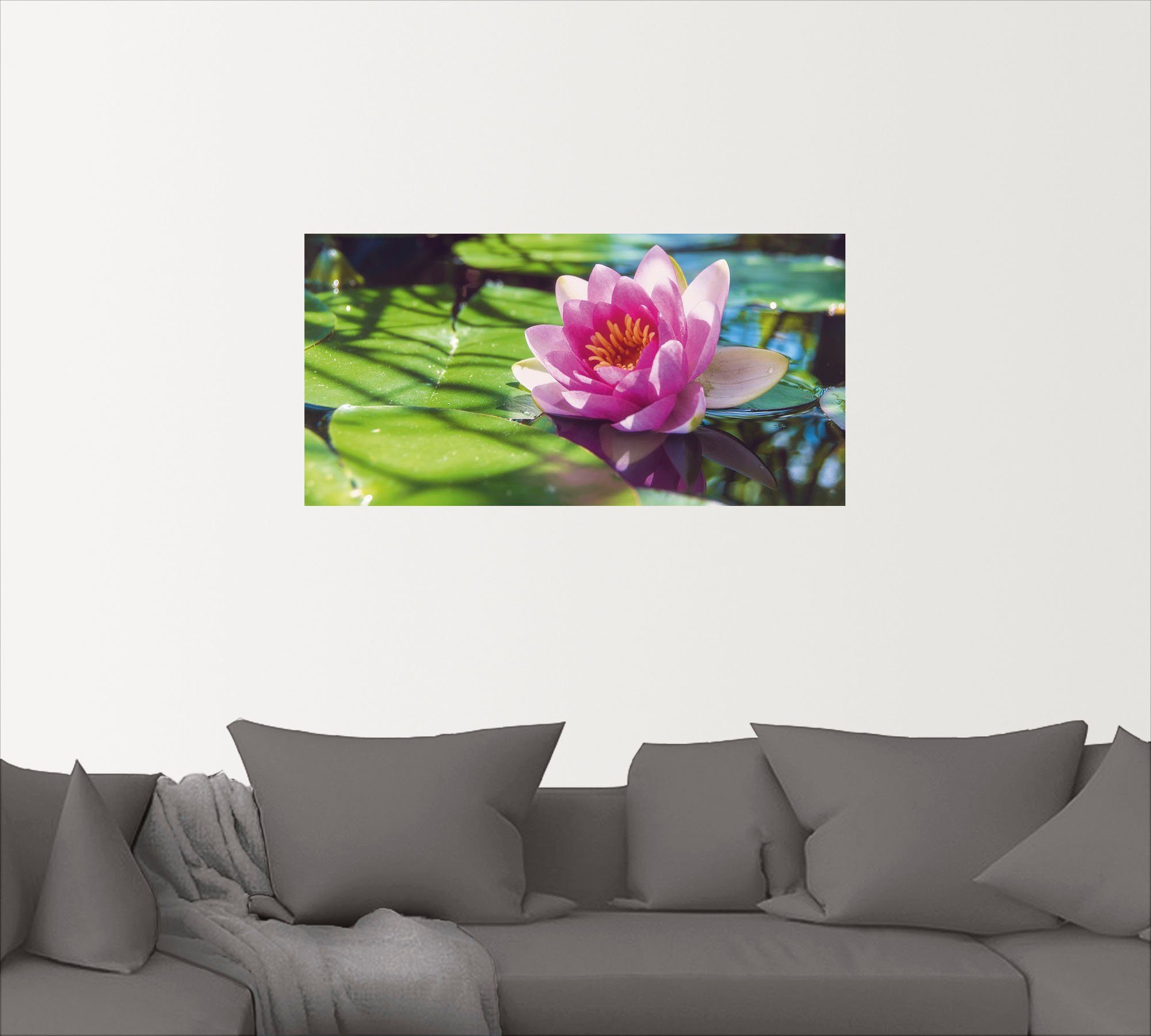 oder Nahaufnahme, Wandbild Artland Poster Wandaufkleber Größen Seerose in Blumenbilder versch. St), (1 Leinwandbild, Alubild, als