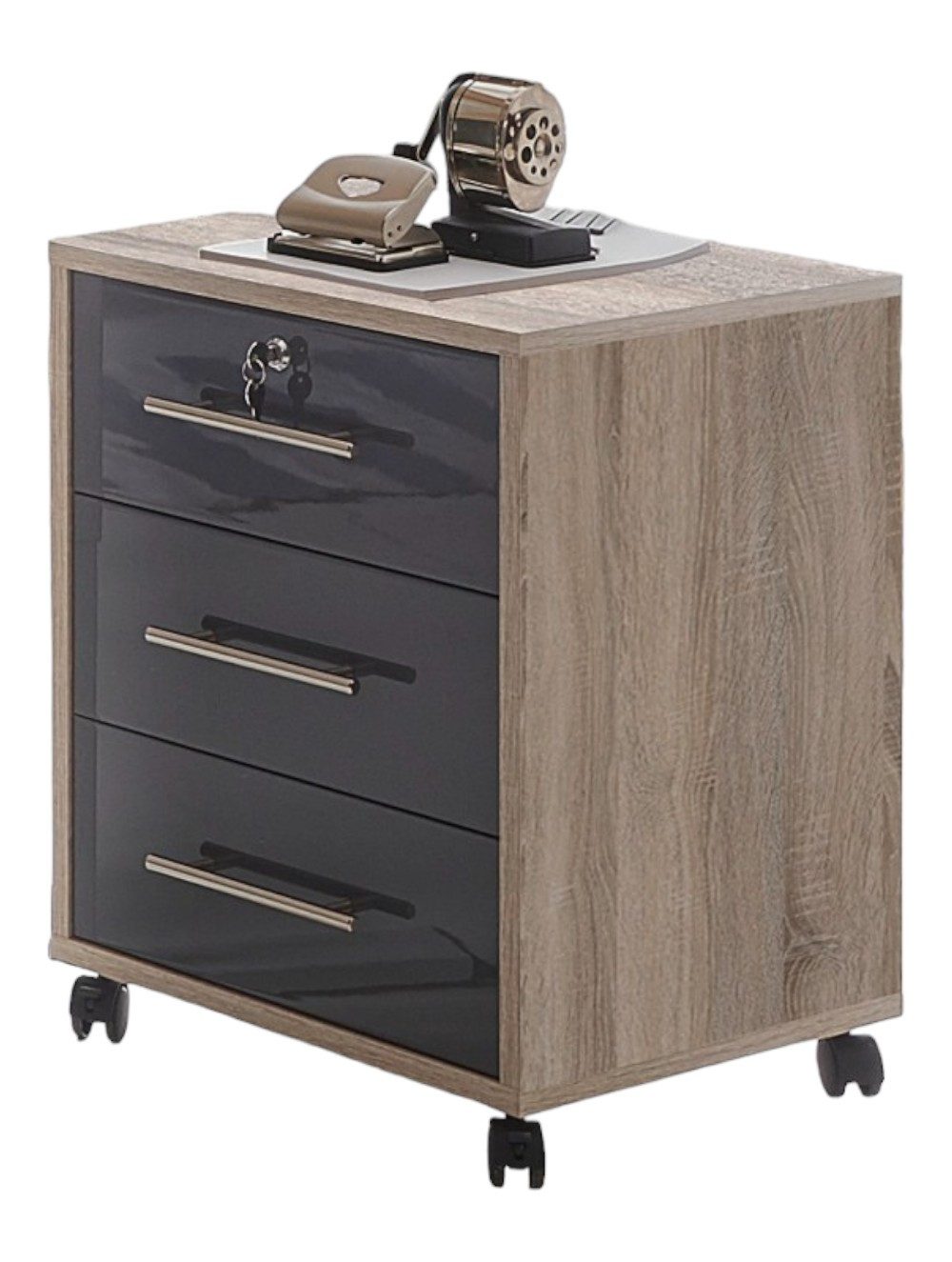 moebel-dich-auf Rollcontainer OFFICE EDITION, Metallgriffe, 1 Schubkasten a günstig online kaufen