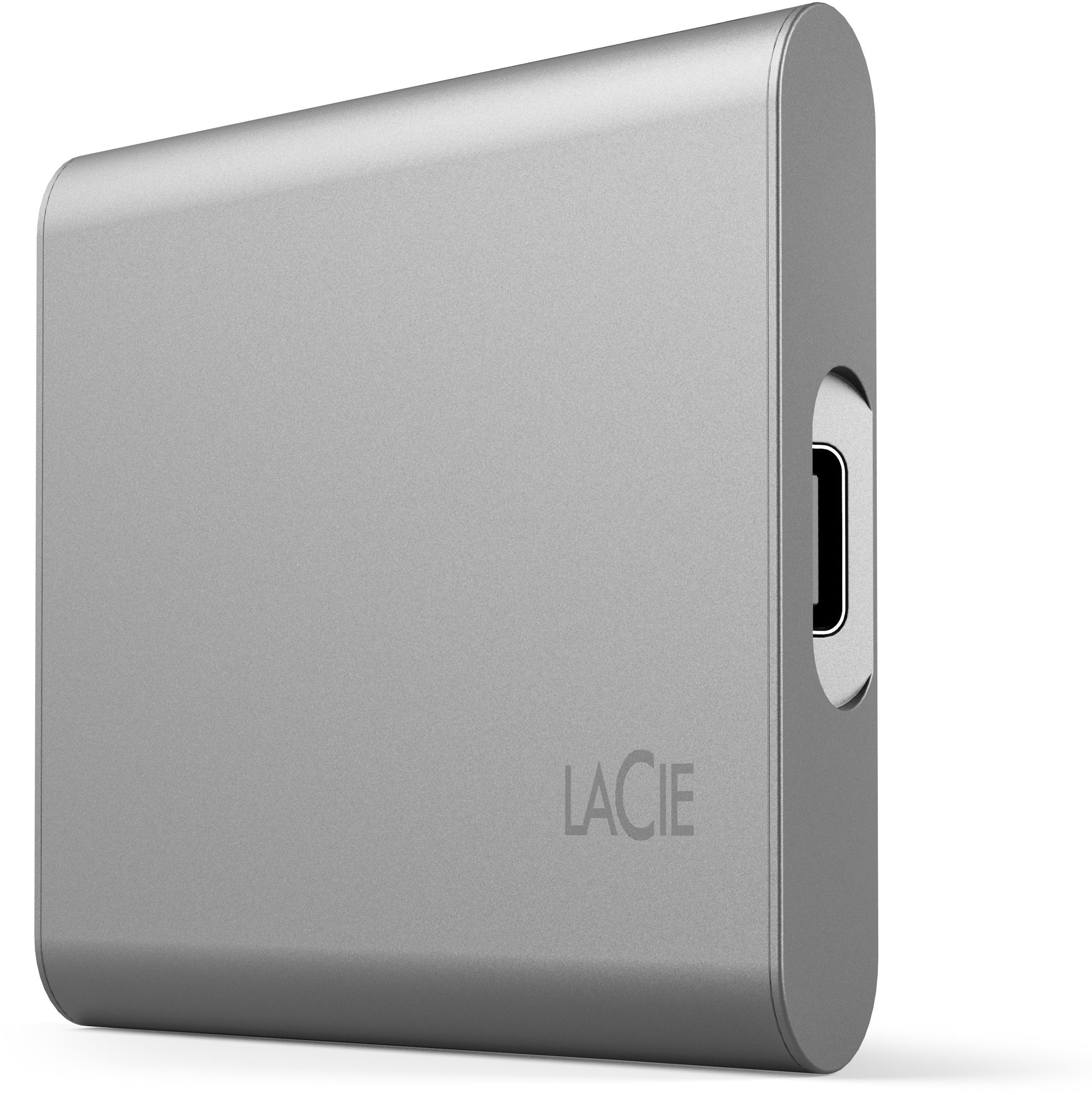 LaCie Portable SSD externe SSD (2 TB) 1050 MB/S Lesegeschwindigkeit, 1000 MB /S Schreibgeschwindigkeit, Schneller und leichter Anschluss per USB-C ohne  vorherige Konfiguration