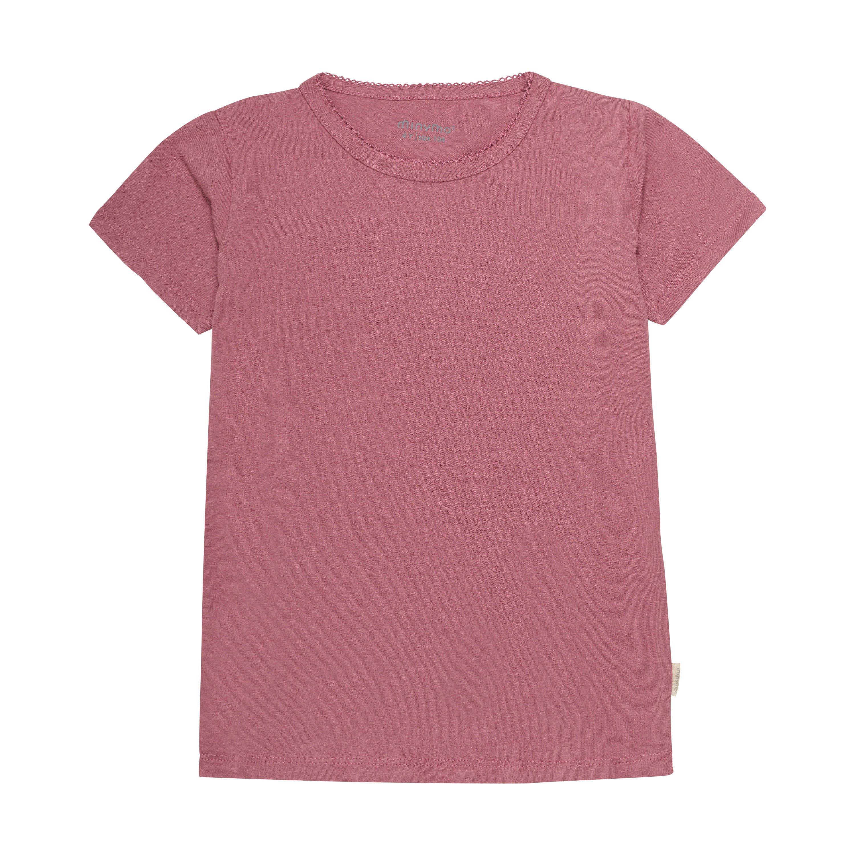 T-Shirt - - (585) 3933 2er-Pack - MINYMO Basic Minymo 33 (2-pack) MIBasic mit und Print T-shirt Kurzarmshirt Mesa Rose