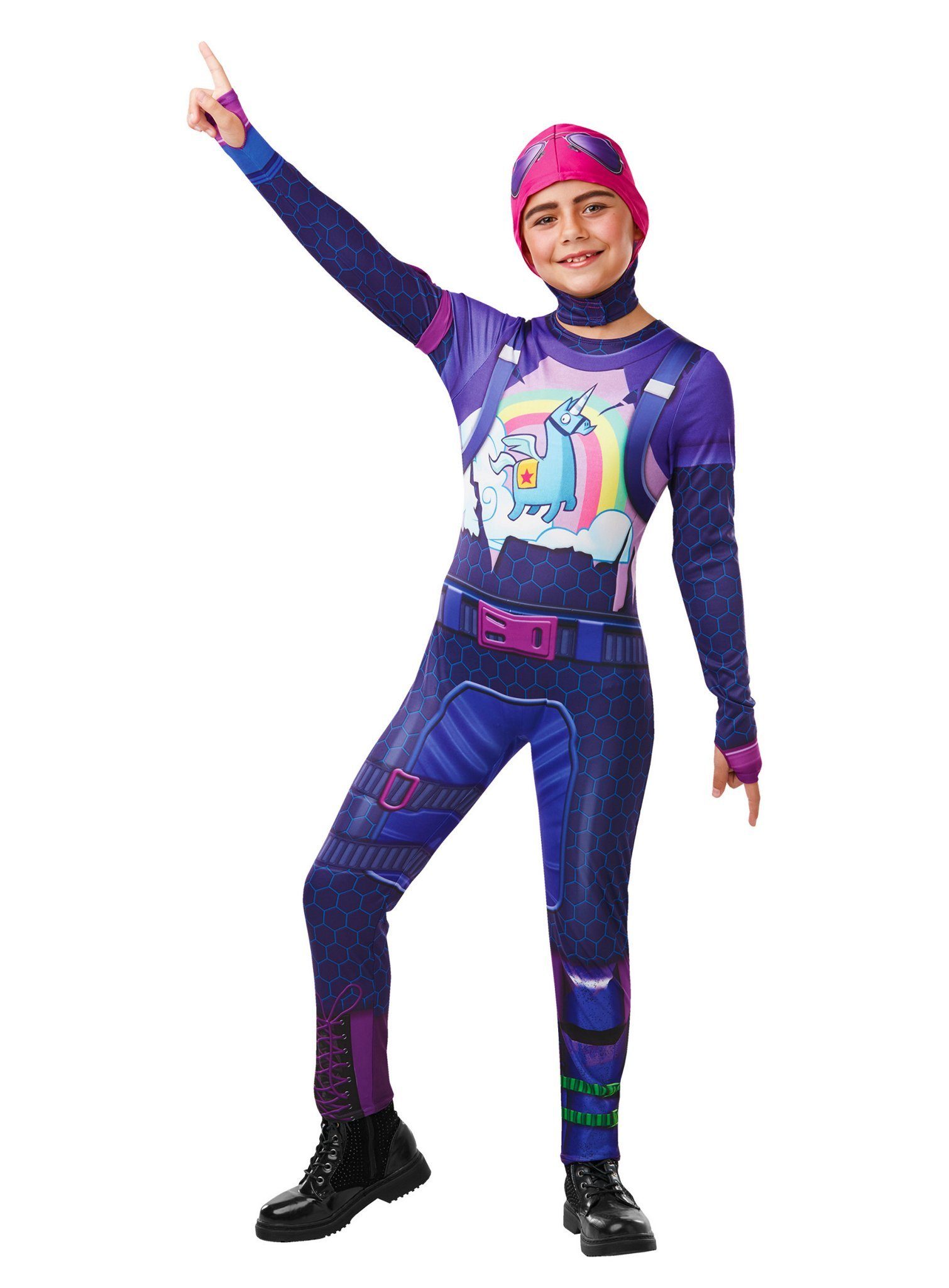 Rubie´s Kostüm Fortnite Brite Bomber, Das epische Outfit der Einhornkämpferin für Kinder und Jugendliche