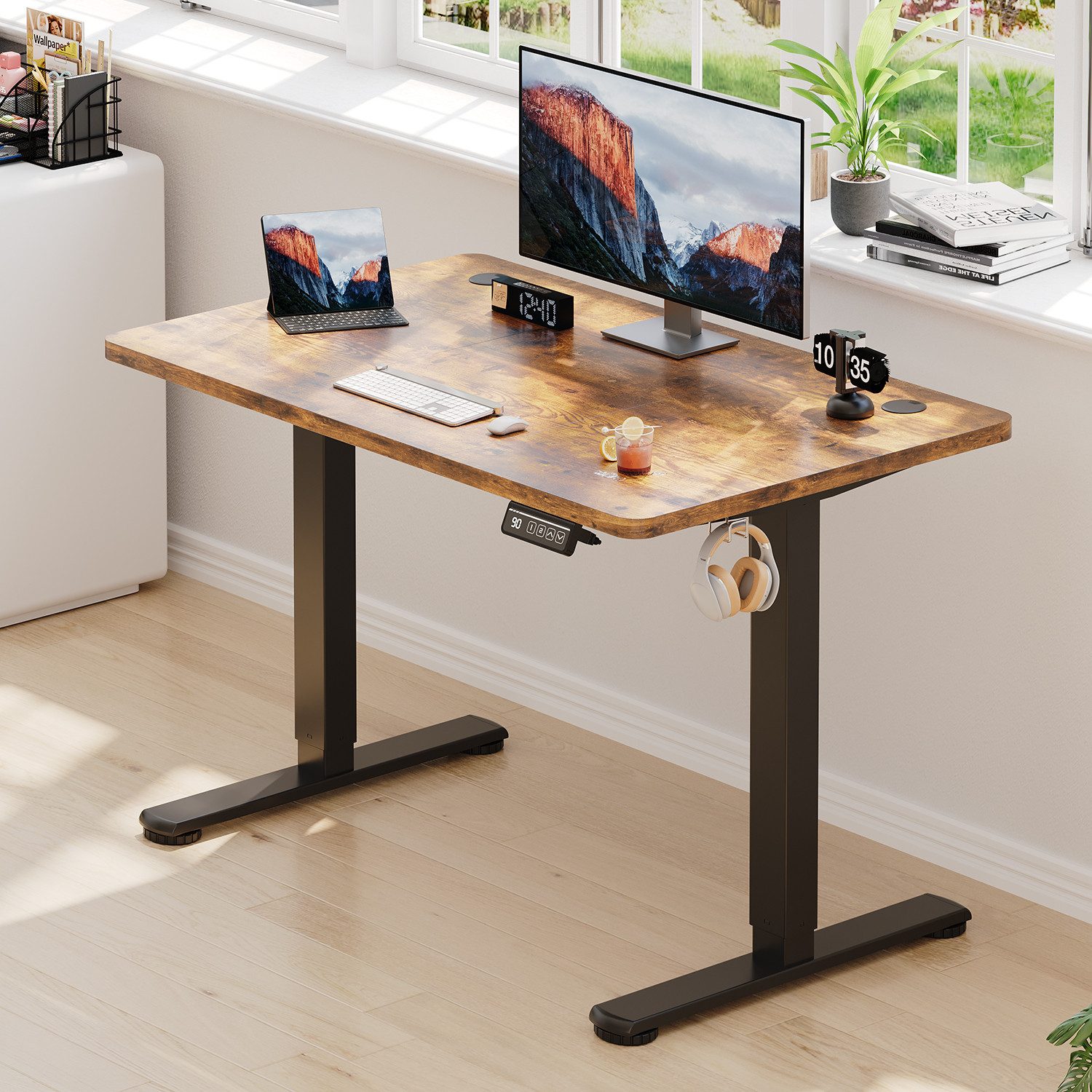 HOMALL Schreibtisch Höhenverstellbar elektrischer Memory-Funktion 100/120/1 günstig online kaufen