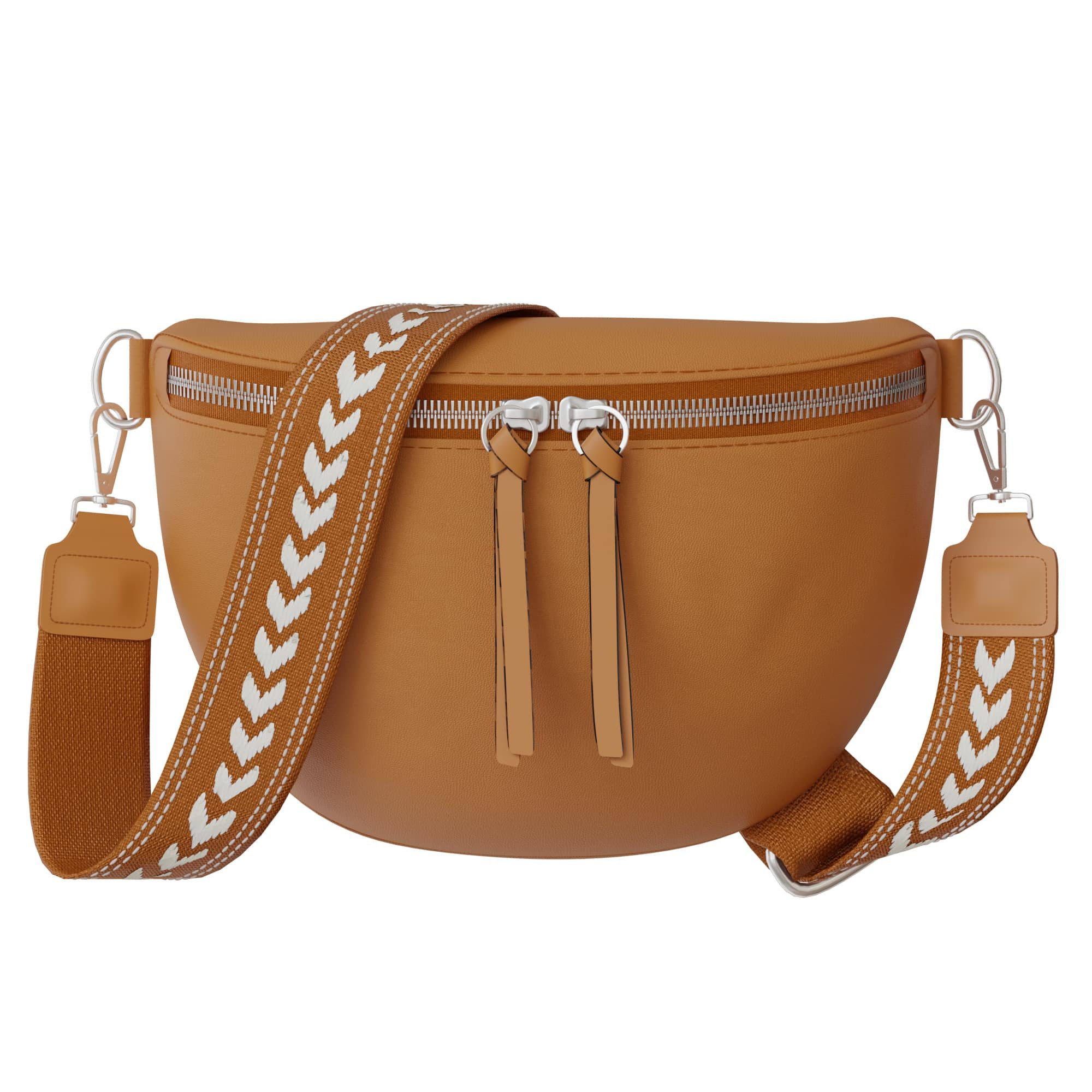 Umhängetasche Damen Crossbody Umhänge Hand Tasche Echt Veganes Leder 30618