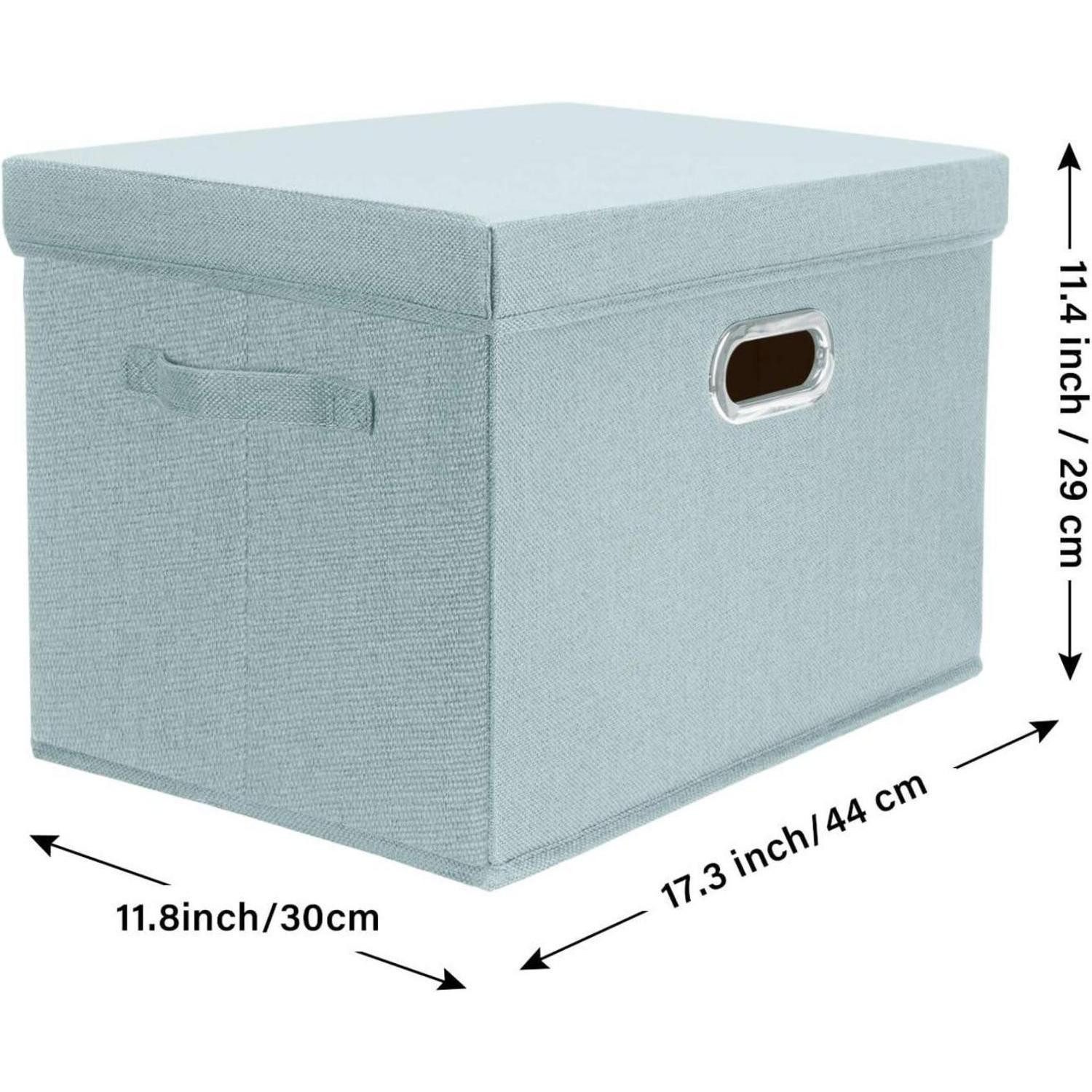 LuxusKollektion Faltbox Aufbewahrungsbox Deckel Stoff faltbar waschbar 2-Stück Aqua Spring