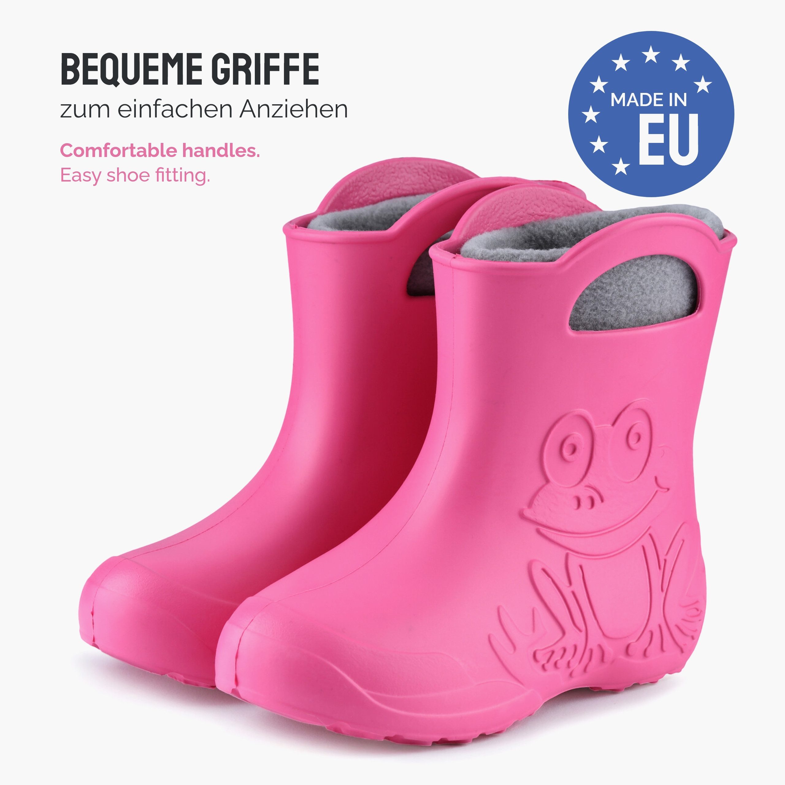 Ladeheid Kinder EVA federleichte Regenschuhe LA-CA-03 Gummistiefel mit herausnehmbares Innenfutter – Bild 5 von 5