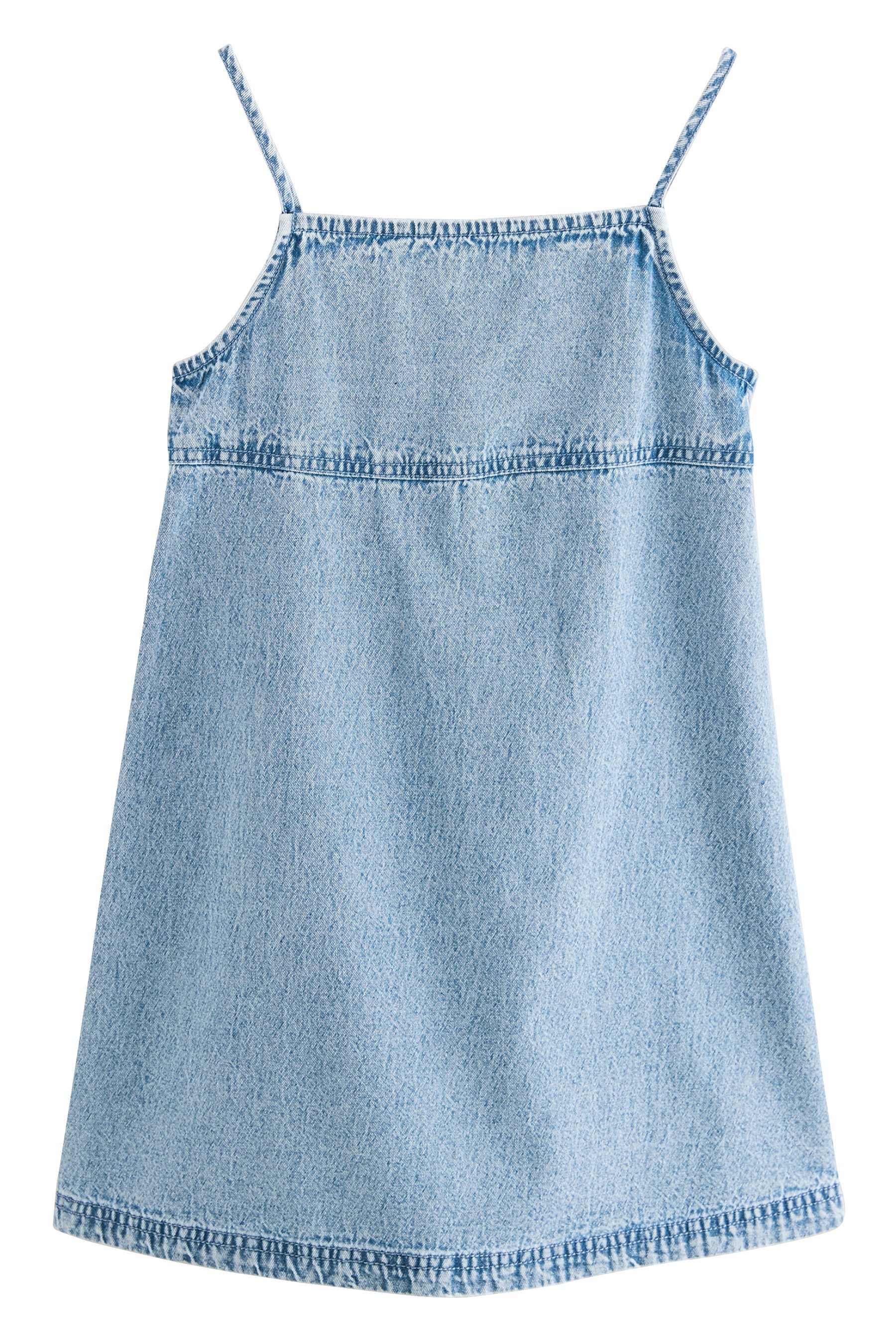 Next Jeanskleid Jeanskleid aus 100 % Baumwolle mit dünnen Trägern (1-tlg)