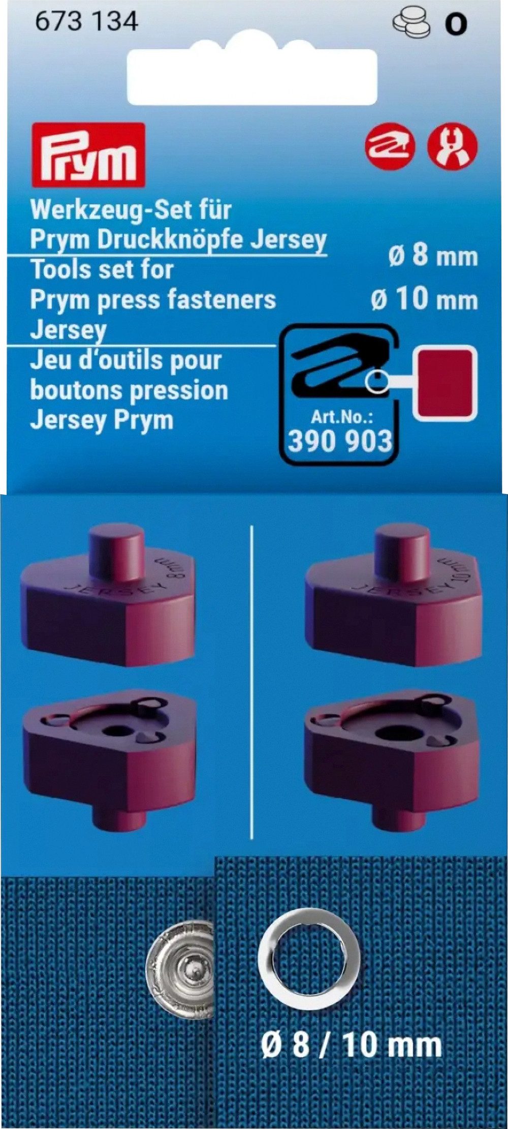 Prym Druckknopf Prym Инструмент-Set für Prym Druckknöpfe Jersey, 8 u