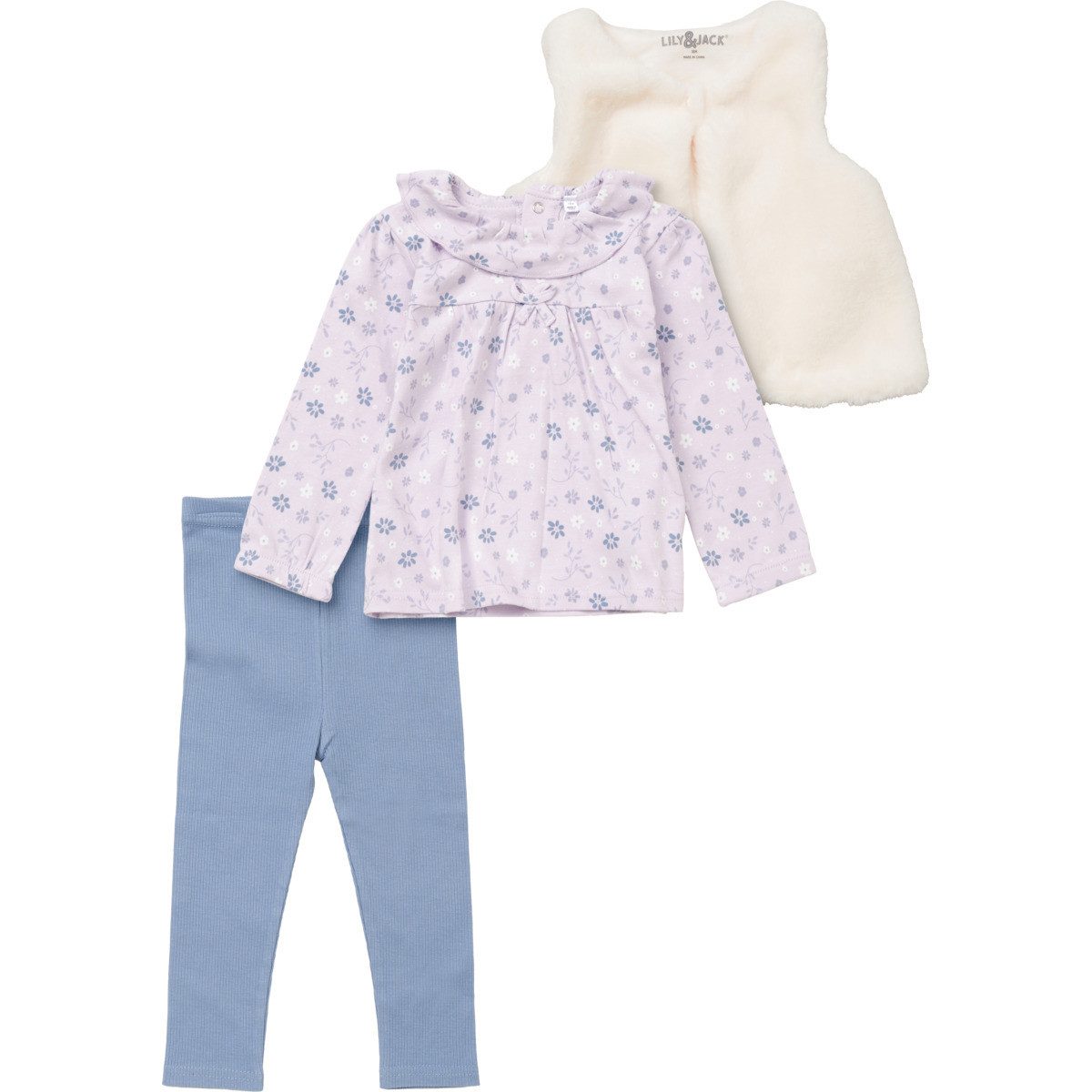 Lily & Jack Body Floral Mädchen (3-tlg) Geschenkset, Erstausstattungsset, Babyerstausstattung, Baby Outfit