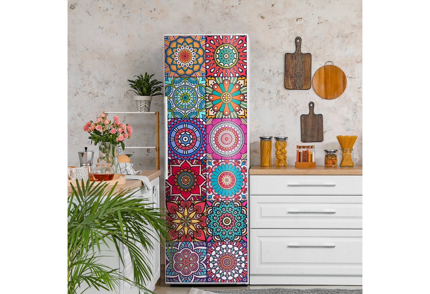 Thumbnail - DEQORI Magnetfolie 'Orientalische Muster', Kühlschrank Magnetmatte magnetisch Magnetfolie Folie Schutz