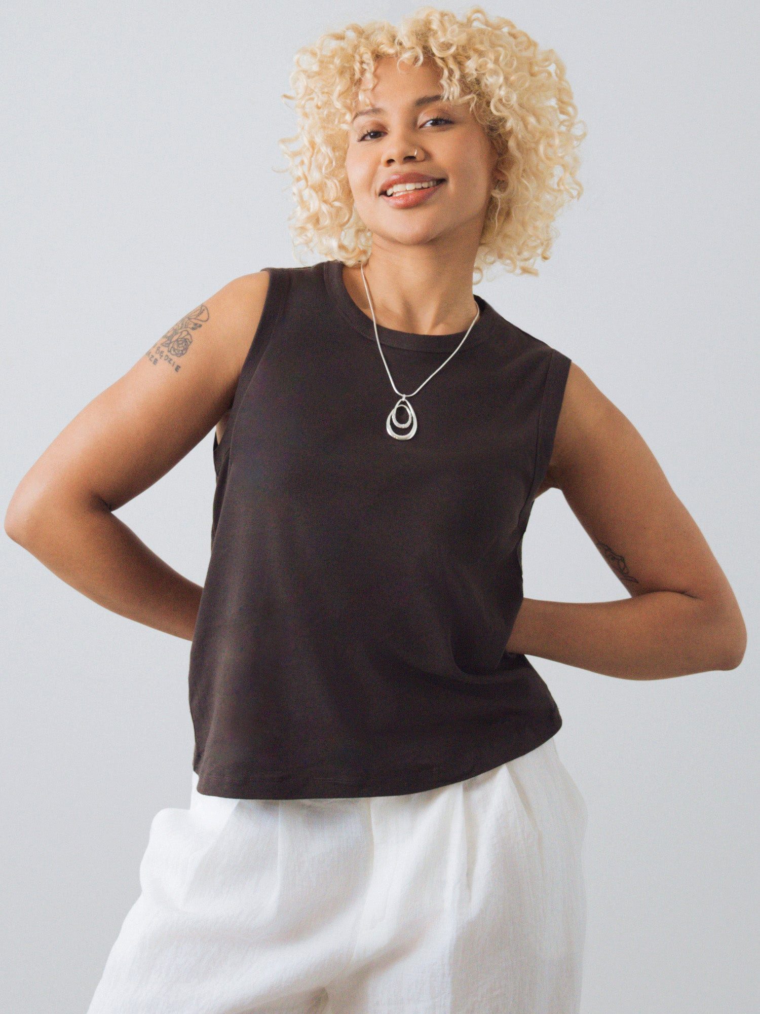HONEST BASICS Tanktop Straight Fit Tanktop aus Bio- und recycelter Baumwolle