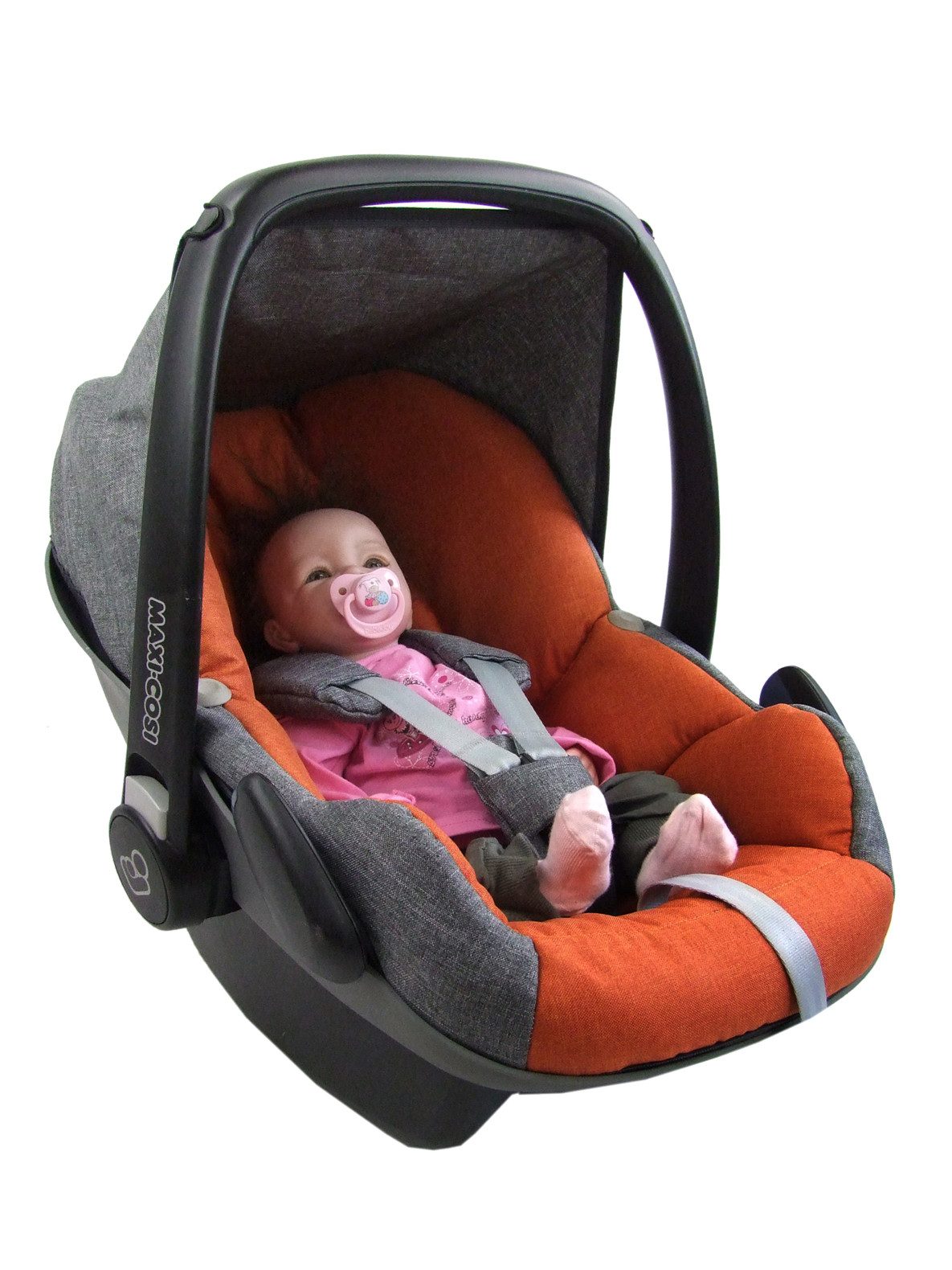 BambiniWelt by Rafael K. Babyschale Ersatzbezug kompatibel mit Maxi Cosi Pebble Babyschale 5-tlg, ab: 0+, bis: 14 Monate