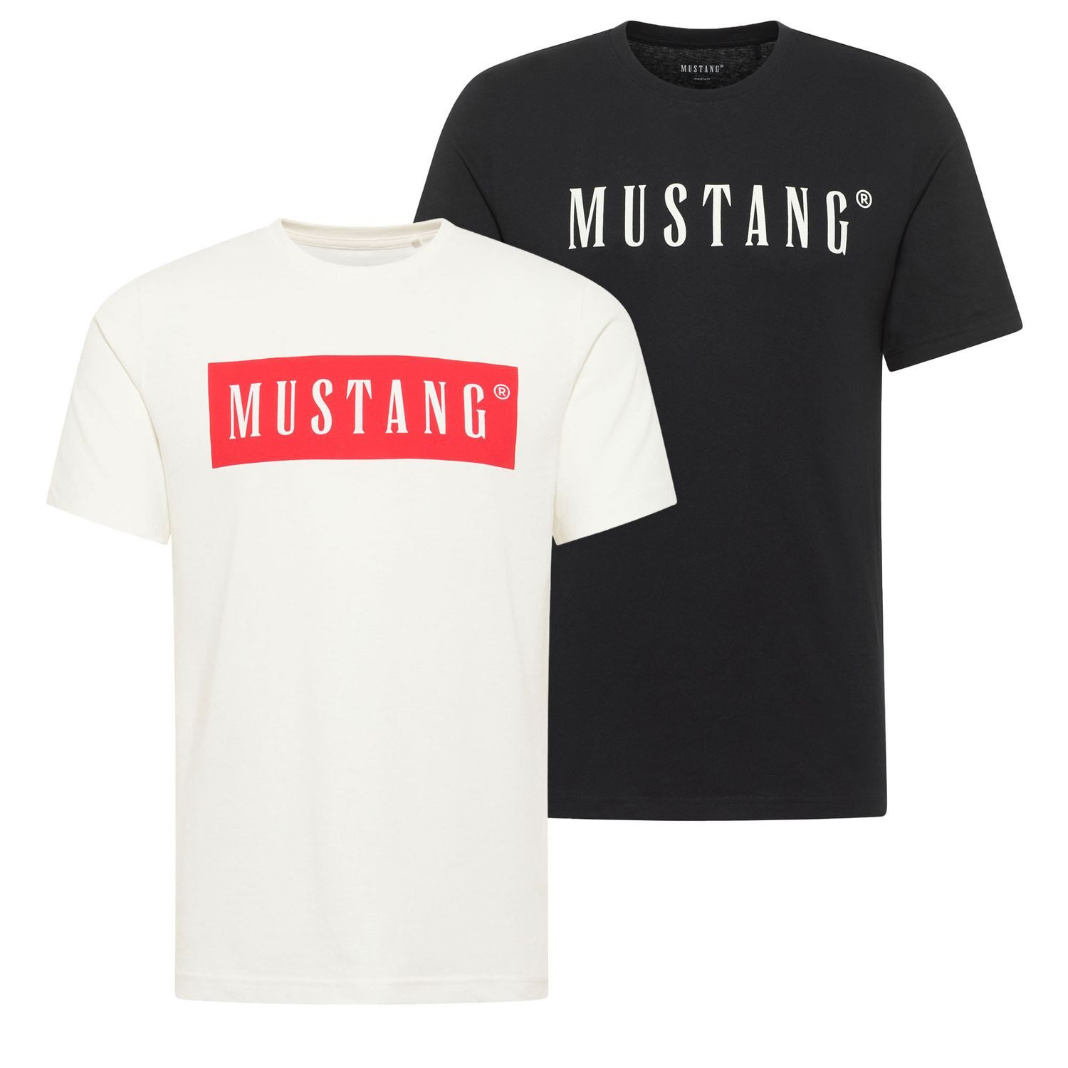MUSTANG T-Shirt T-Shirt Austin (Set, 2er günstig online kaufen