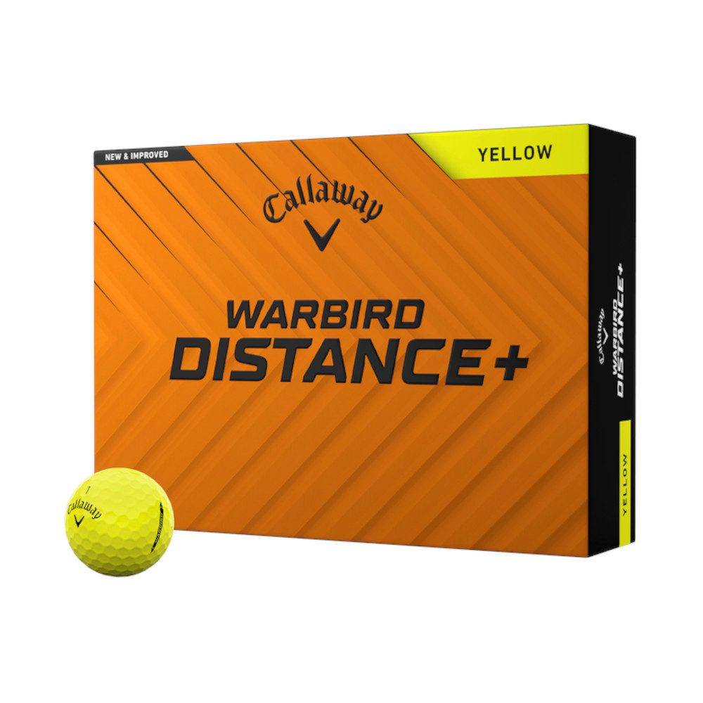 Callaway Golfball Callaway Golfball Warbird Distance+ Gelb 1 Dutzend
