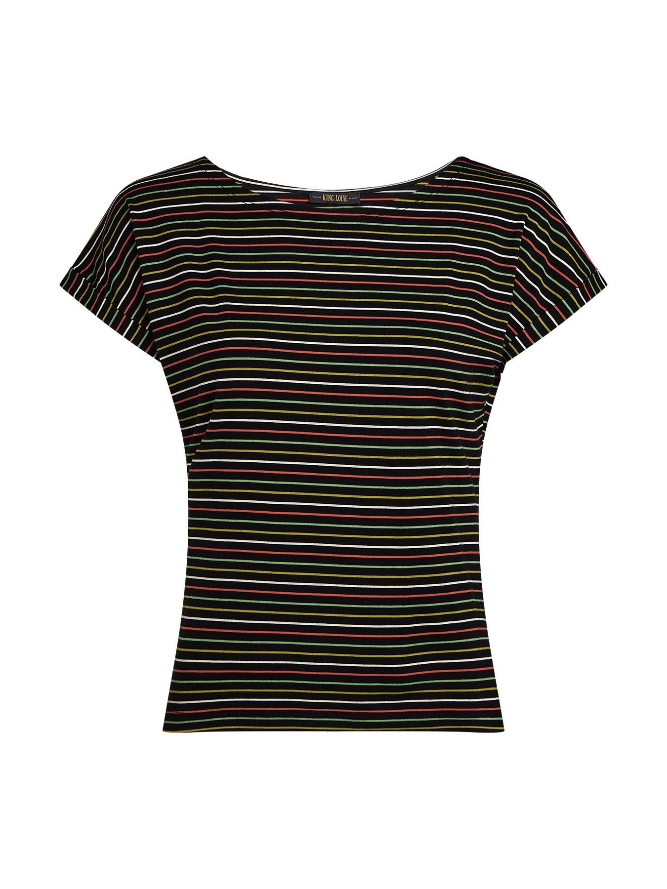 King Louie Kurzarmshirt Aria Top Menchini Stripe