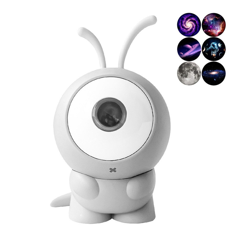 Merry 2024 Nachtlicht LED-Sternenhimmel Projector,LED Nachtlicht 360°-Drehung, 6 Schauplätze, Galaxy Sternenhimmelprojektor