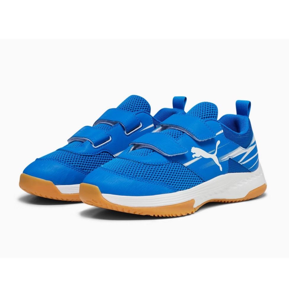 PUMA Hallen-Indoorschuhe Varion II V (Klettverschluss) royalblau/weiss Badmintonschuh