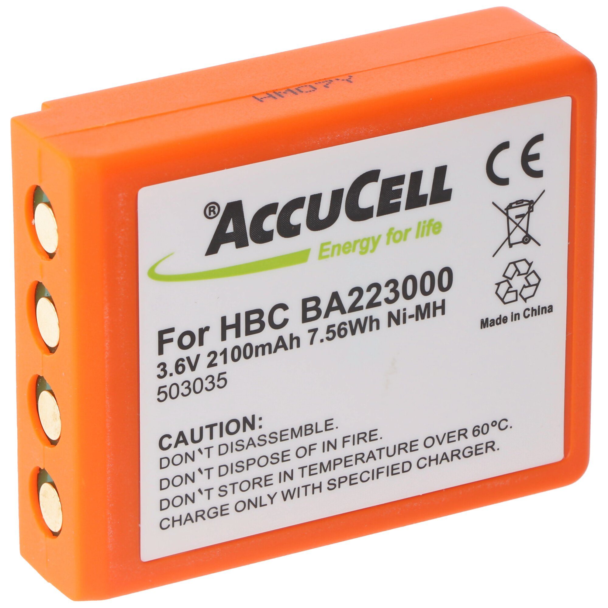 AccuCell HBC BA223000 Akku passend für HBC Kransteuerung FBFUB06N, FUB06N von Akku 2200 mAh (3,6 V)