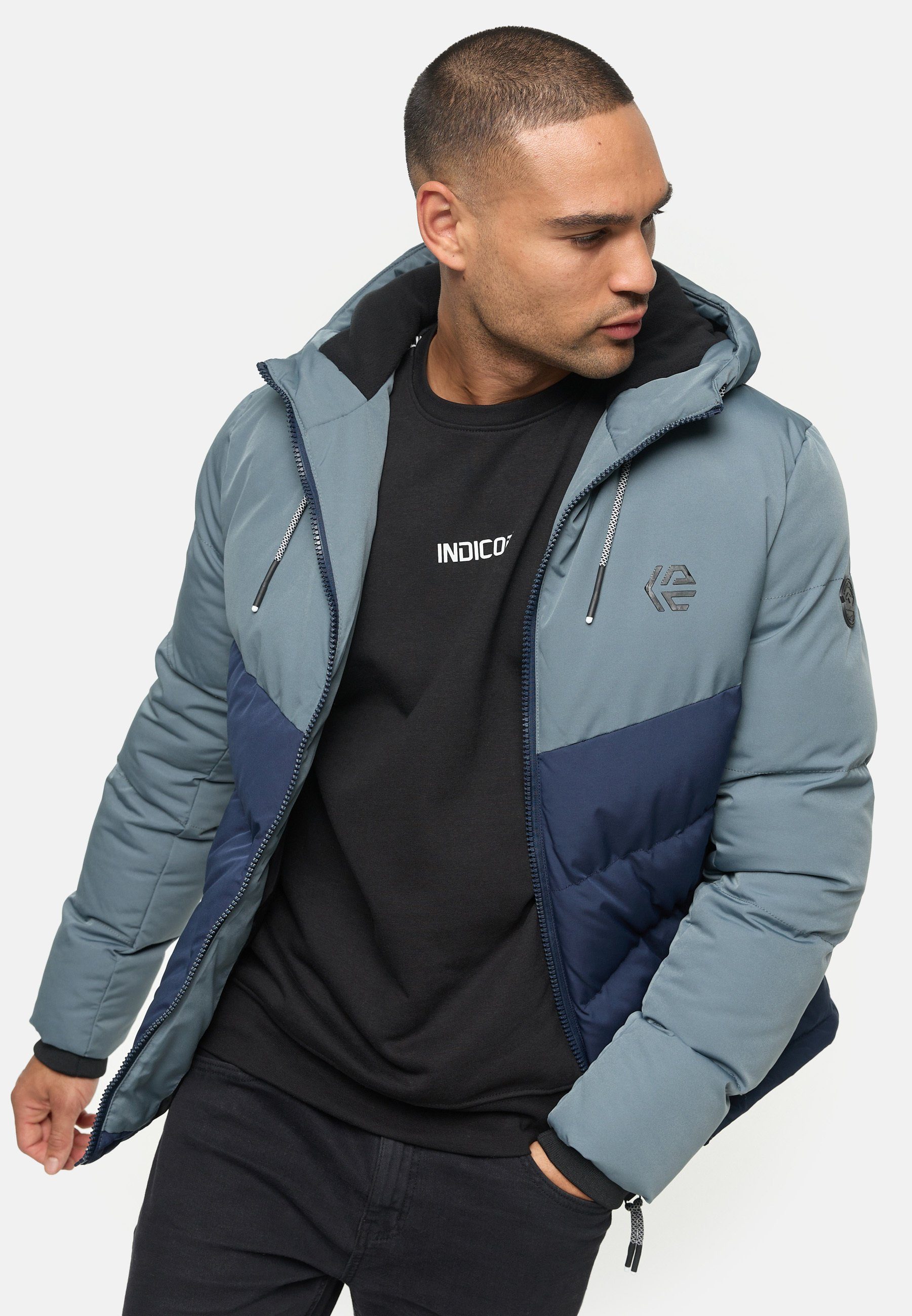 Indicode Winterjacke INAgiotis Blue grey