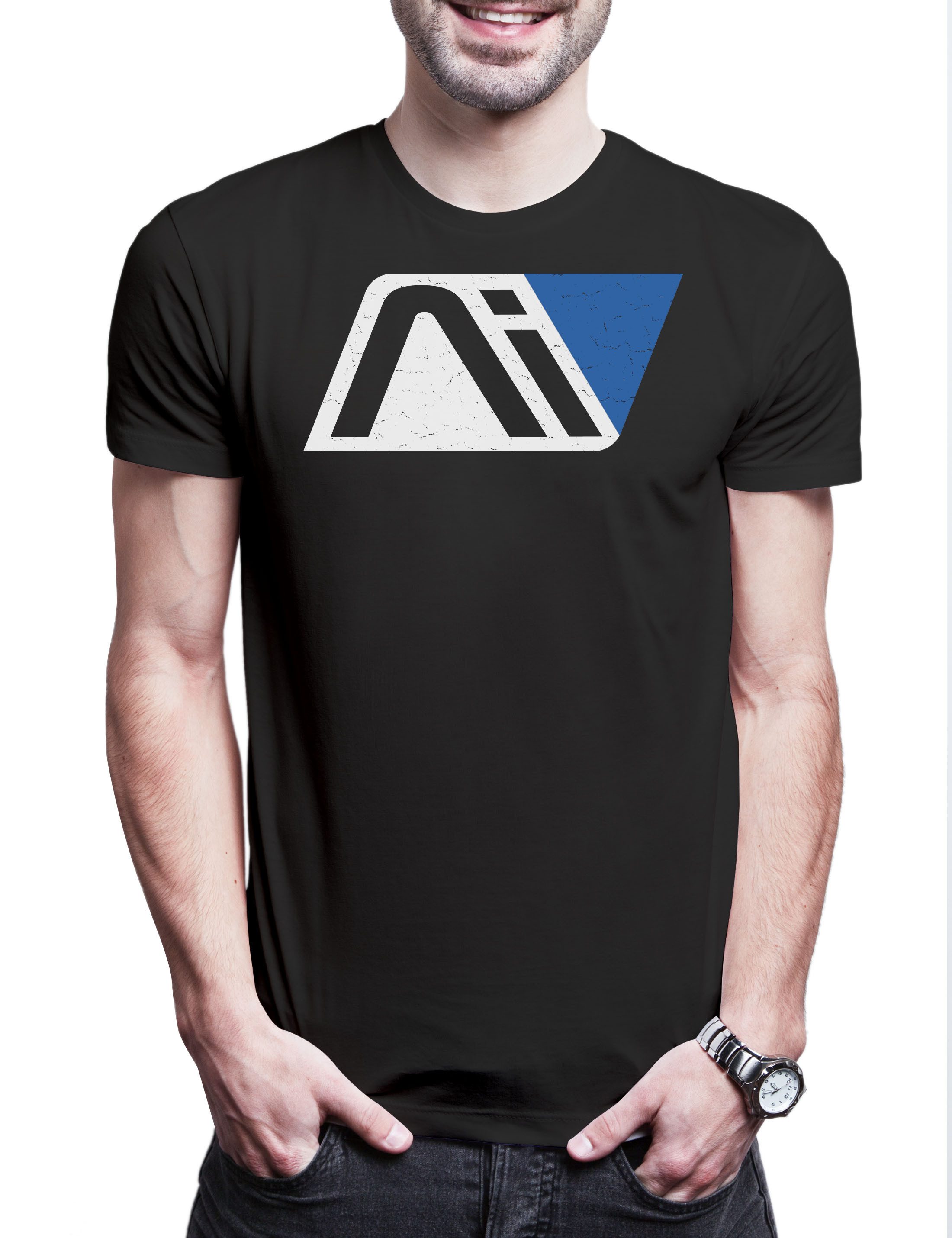 Print-Shirt Andromeda Logo Herren T-Shirt Symbol Effect Sign Gaming Mass