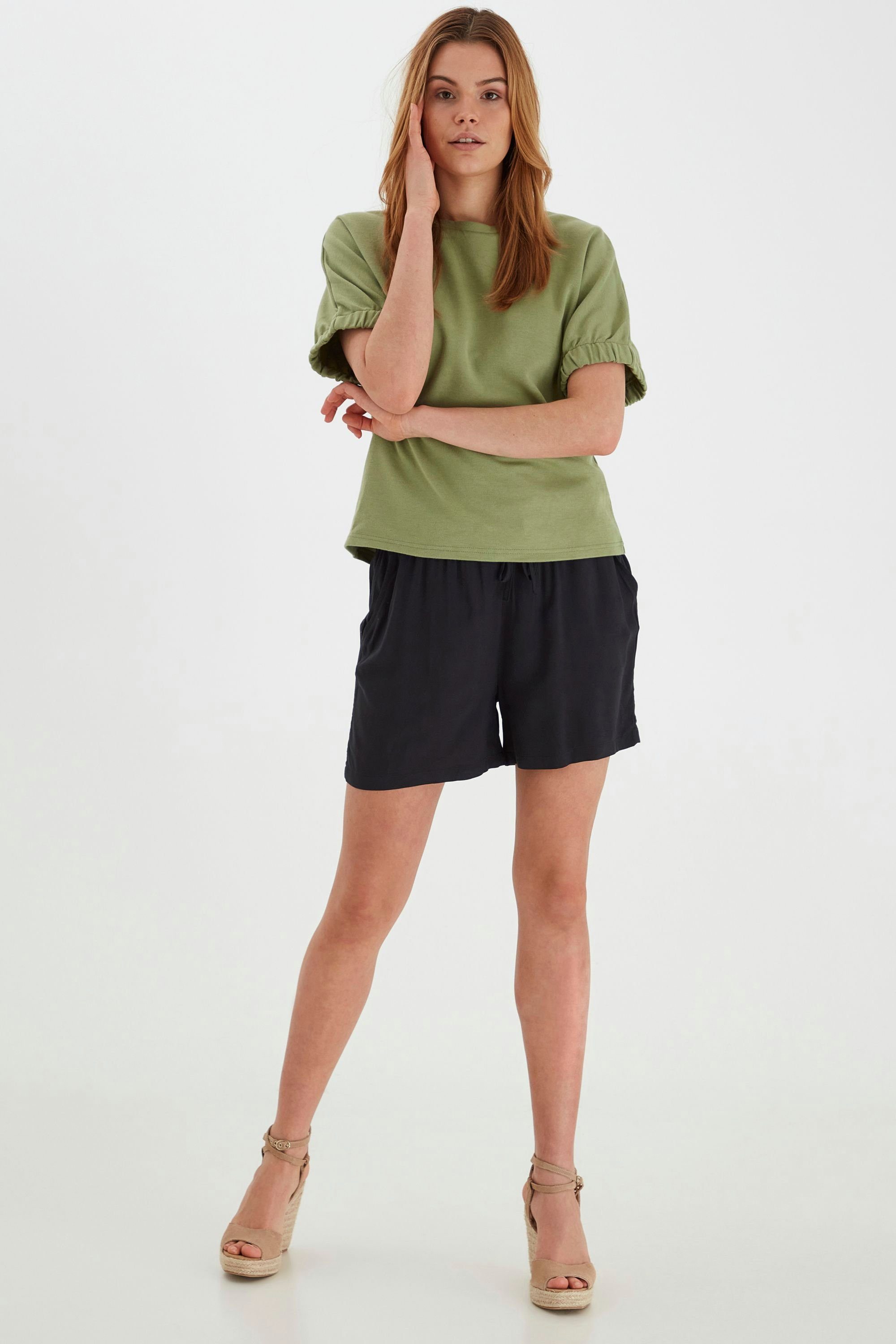 (200451) - BYMMJOELLA Black Muster SHORTS Shorts Luftige b.young 20809730 mit Shorts