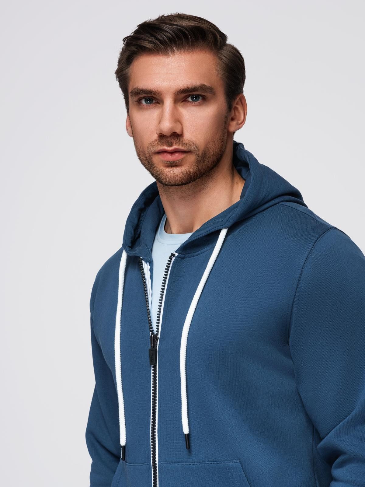 OMBRE Kapuzenpullover BASIC Herren Sweatshirt mit Reißverschluss und Kapuze günstig online kaufen