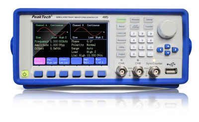 PeakTech Spannungsprüfer PeakTech P 4115: Arbiträr Signalgenerator, 1µHz - 60MHz, TFT-Anzeige, (1 St)