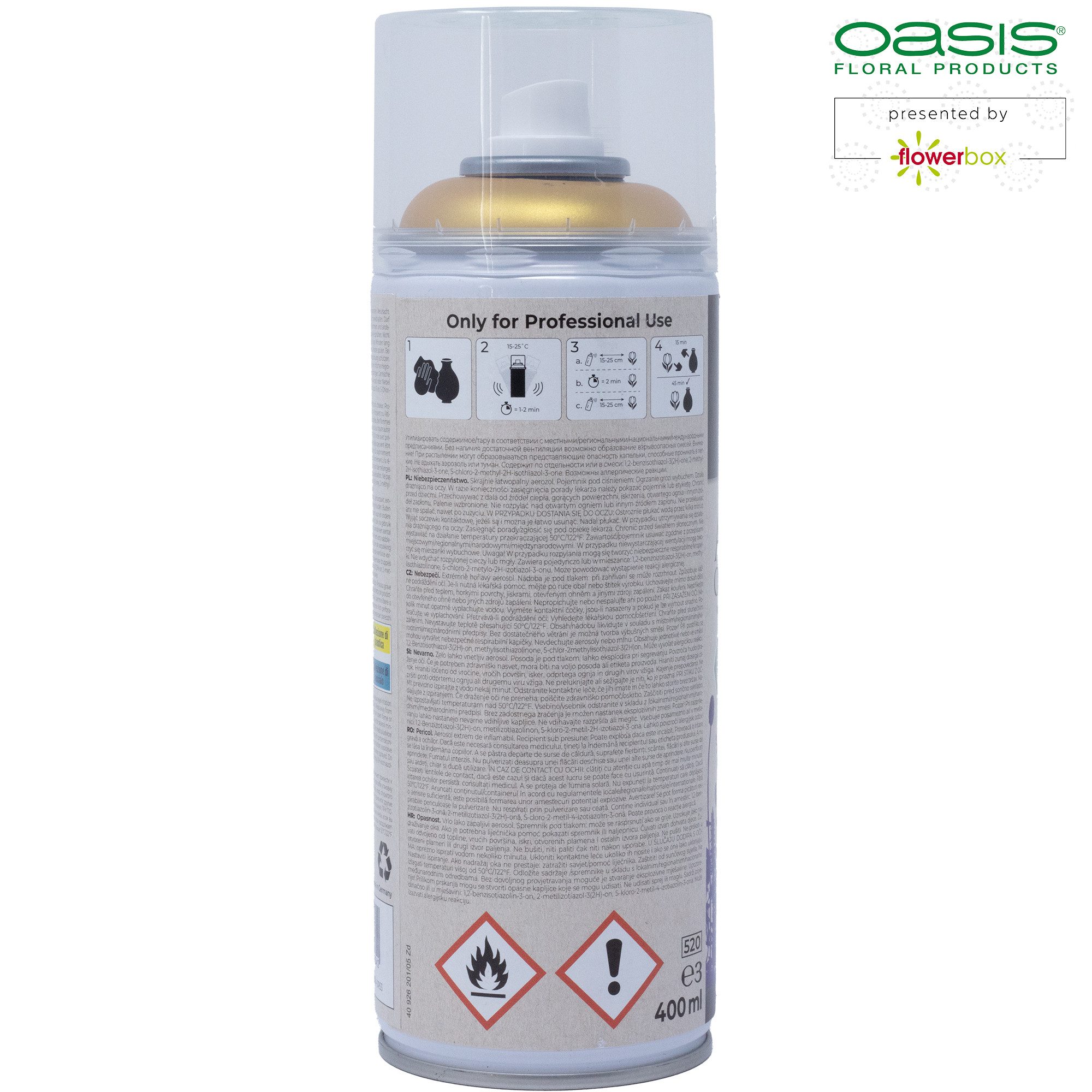 Oasis Marker Aqua Colour Spray Metallic Gold 400ml