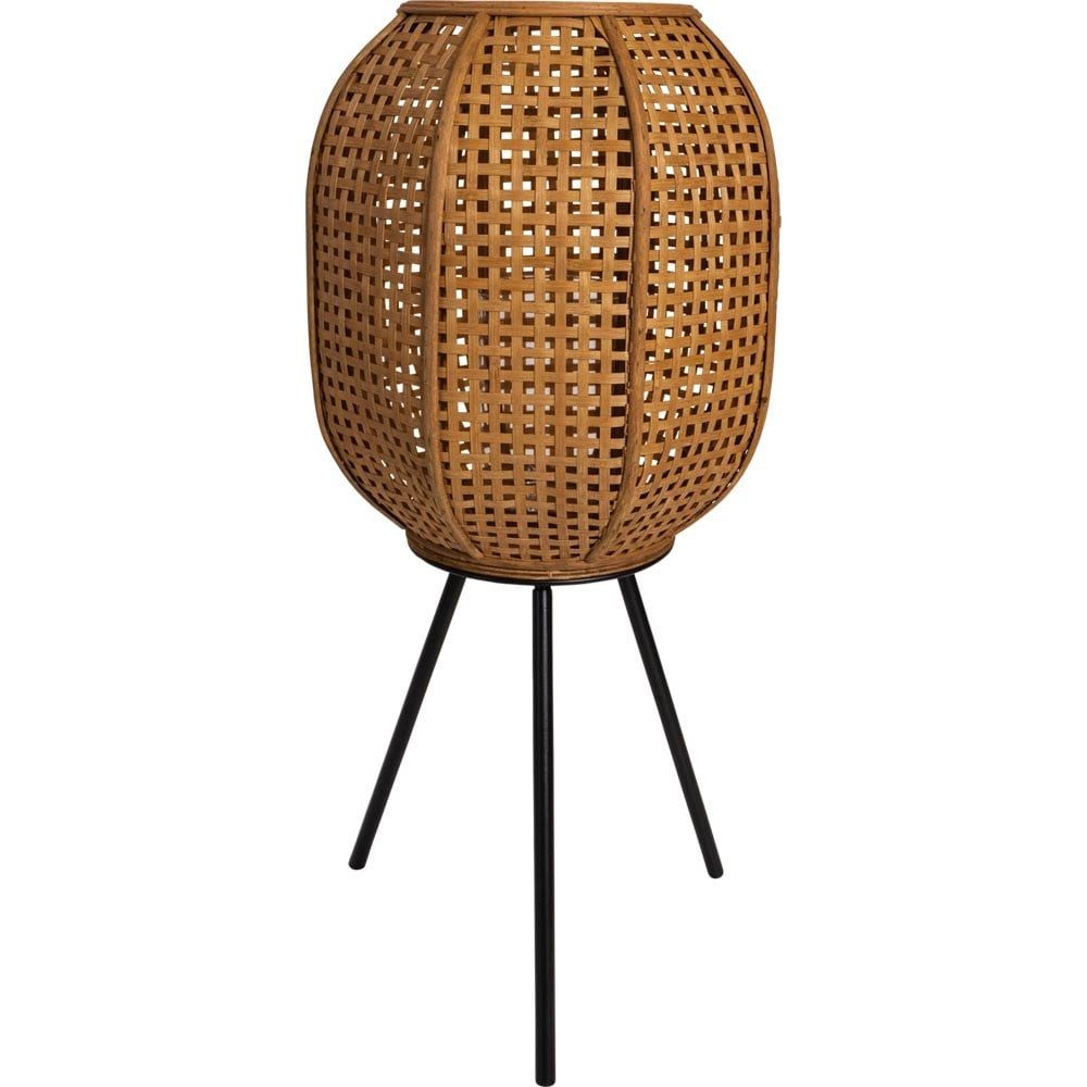 Lesli Living Kerzenlaterne Laterne MACY NATURAL – Bambus mit Ständer Ø32x66cm (1 St)