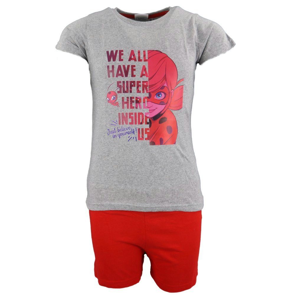 Miraculous - Ladybug Schlafanzug Miraculous Ladybug Tikki Kinder Mädchen kurzarm Pyjama (2 tlg) Gr. 110 bis 140