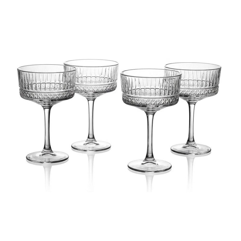 Der Porzellan-Laden Sektglas Der-Porzellan-Laden by Pasabahce Elysia Champagner Coupe 260 ml 4er, Kristallglas