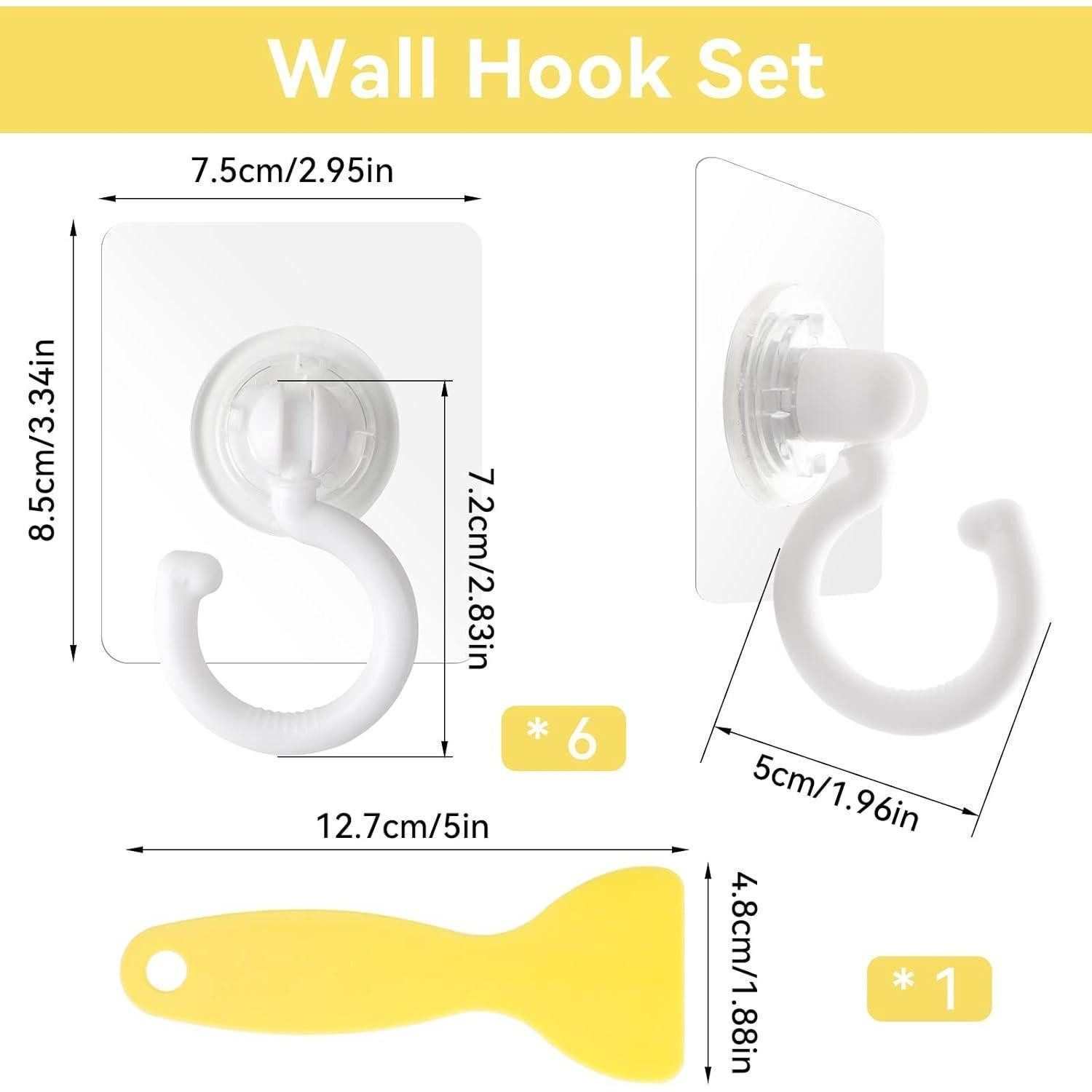 LuxusKollektion Klebehaken Selbstklebende Deckenhaken 6 Stück 360° drehbar transparent, (6-St) – Bild 2 von 5