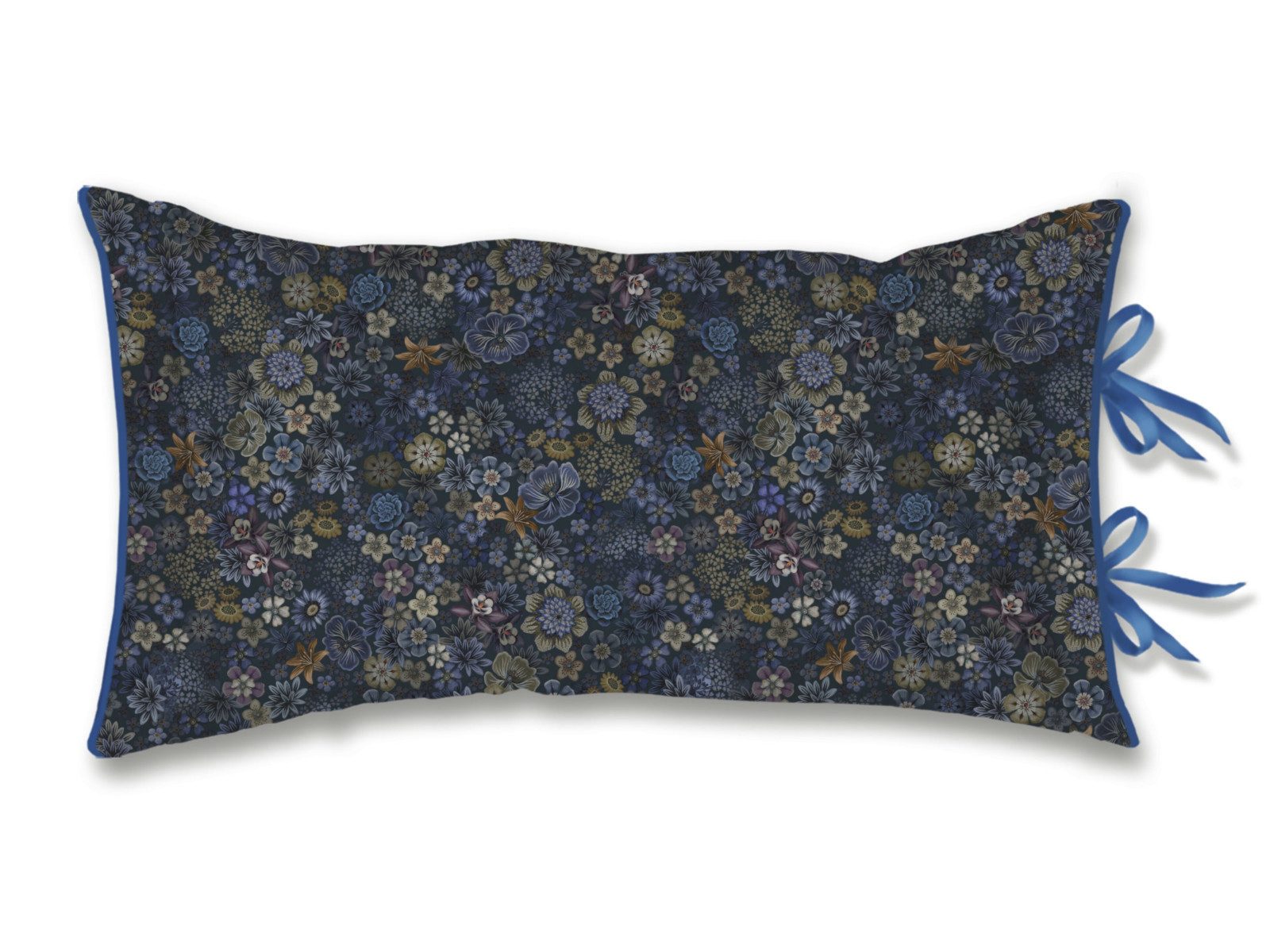 PiP Studio Dekokissen Tutti i Fiori Kissen dunkelblau 35x60cm (1 Stück)