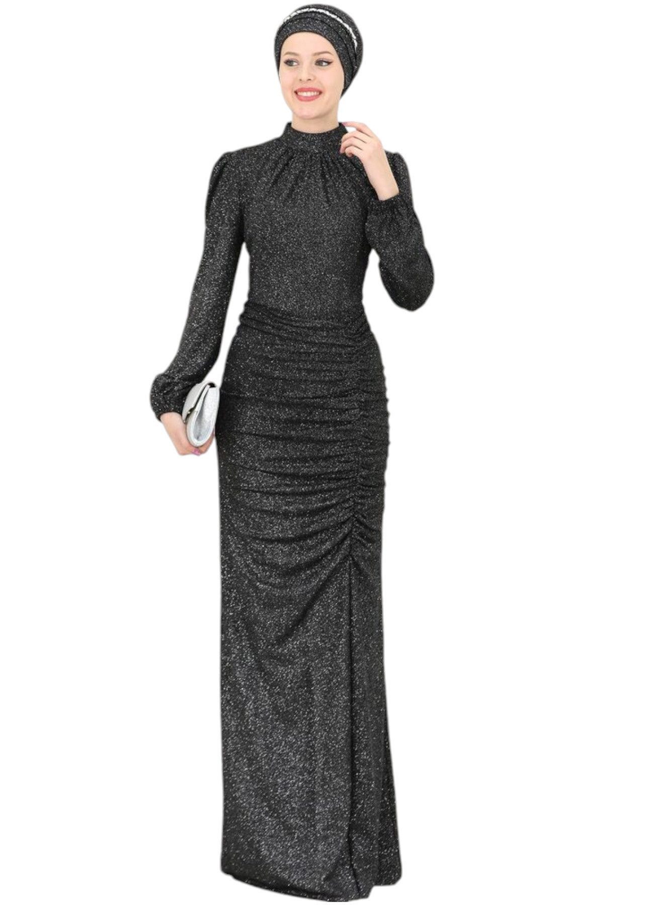 fashionshowcase Abendkleid langärmliges Maxikleid Damen Abaya günstig online kaufen