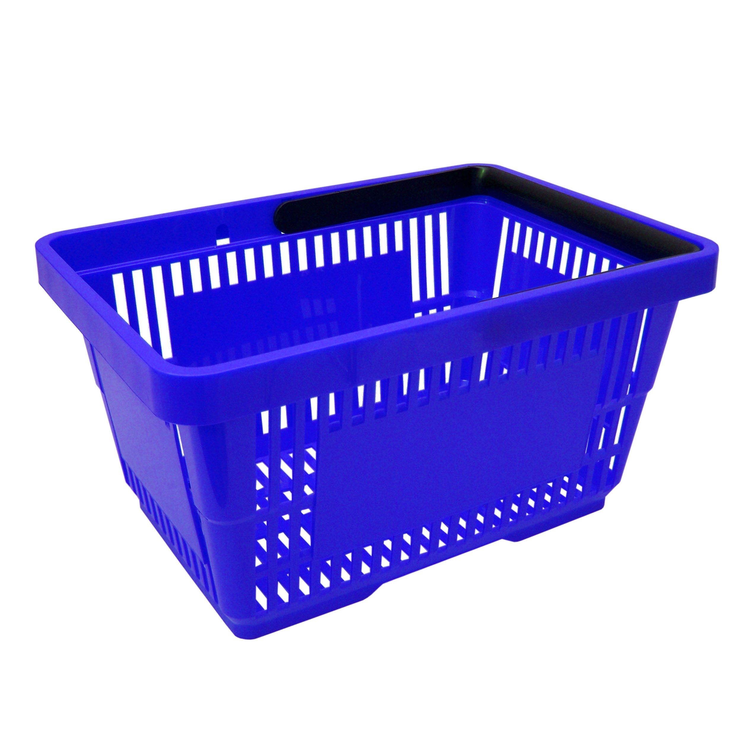 GERSO Einkaufskorb Einkaufskorb aus Kunststoff Plastik mit Henkel 20 Liter 40cm stapelbar, 21 l