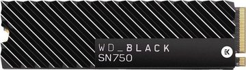 WD_Black SN750 NVMe SSD Heatsink Gaming-SSD (500 GB) 3470 MB/S Lesegeschwindigkeit, 3000 MB/S Schreibgeschwindigkeit, mit Kühlkörper