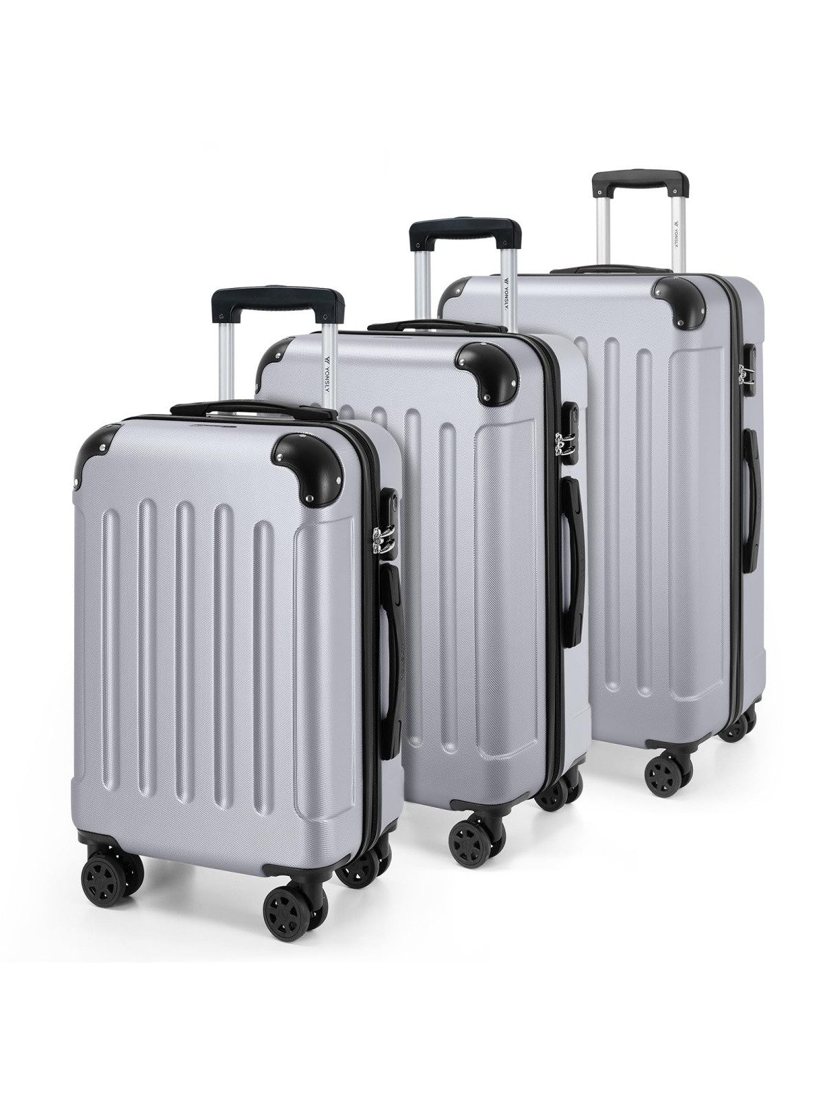 Trolleyset Reisekoffer Hartschalenkoffer Trolley M-L-XL mit Zahlenschloss