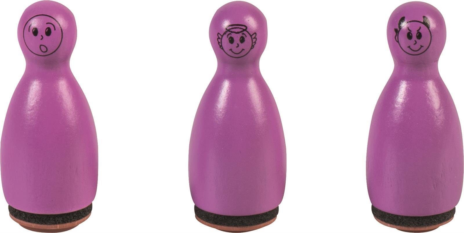 Heyda Heyda 204888634 Stempel-Figuren "Gesichter" violett Stempelkissen