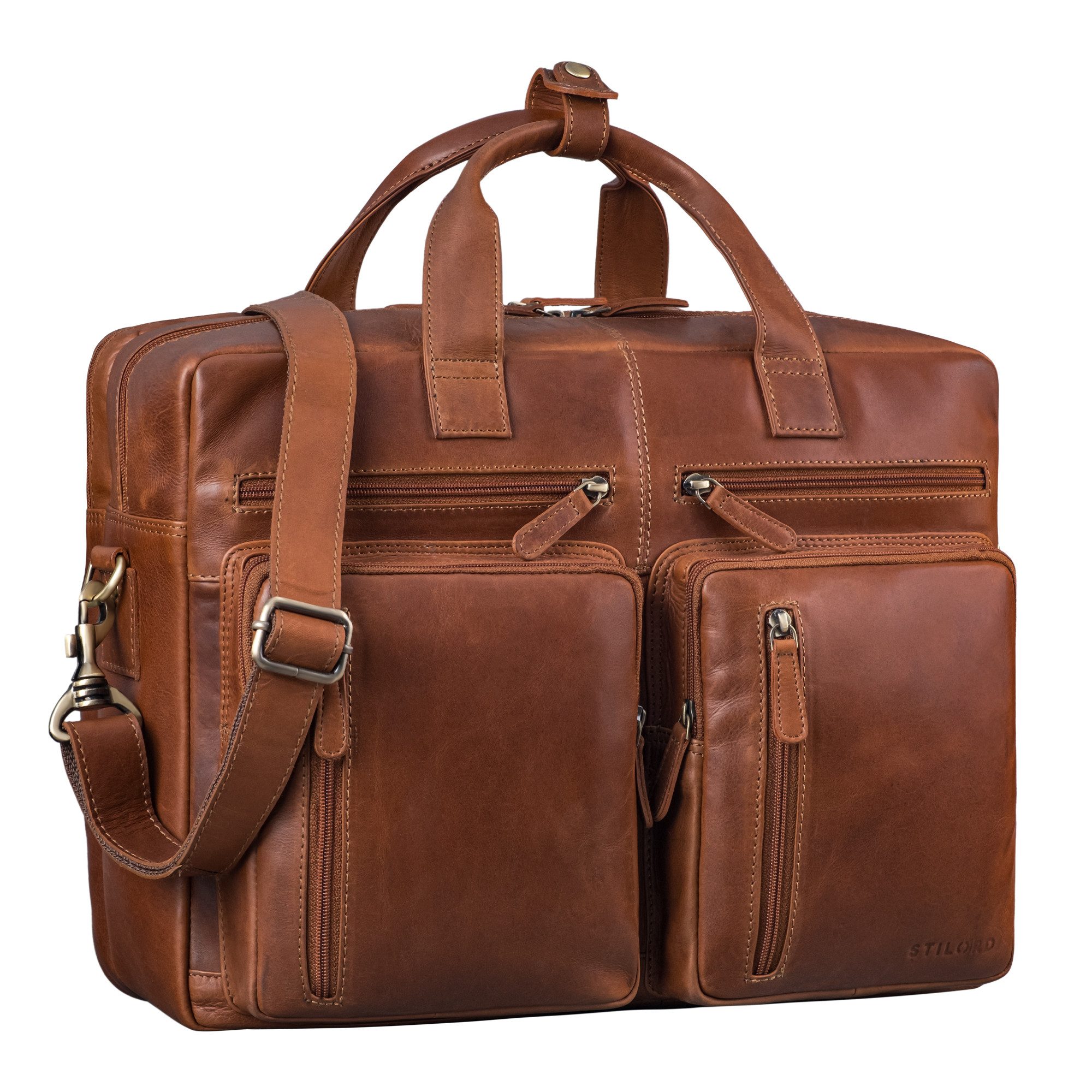 Laptoptasche "Goliatus" XXL Aktentasche Leder Herren & Damen Laptoptasche 17+ Zoll