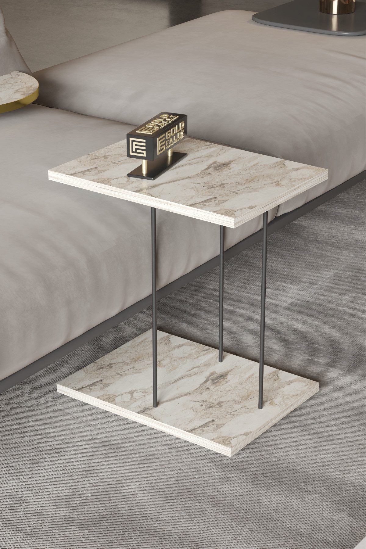 en.casa Beistelltisch (1-St), mit Rollen, kompakt, rechteckig 89322103