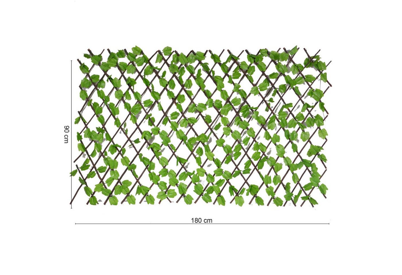 Thumbnail - UNUS GARDEN Balkonsichtschutz Rankgitter Sichtschutz Pflanzenwand Weide mit Blättern (1-St., 90x180cm (HxB) Sichtschutzh...