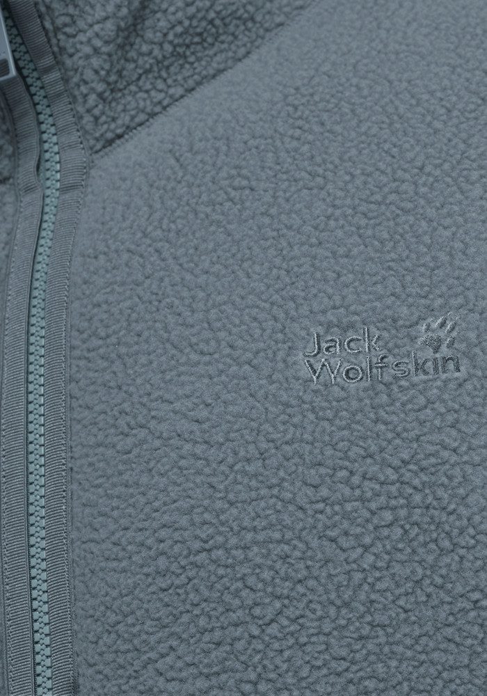 Jack Wolfskin Fleecejacke LITE CURL FZ M Langarm-Design mit Reißverschluss, wasserabweisend, windabweisend