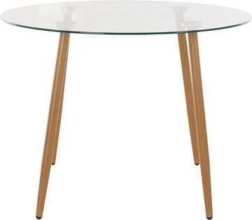 INOSIGN Glastisch Miller, runder Esstisch mit einem Ø von 100 cm