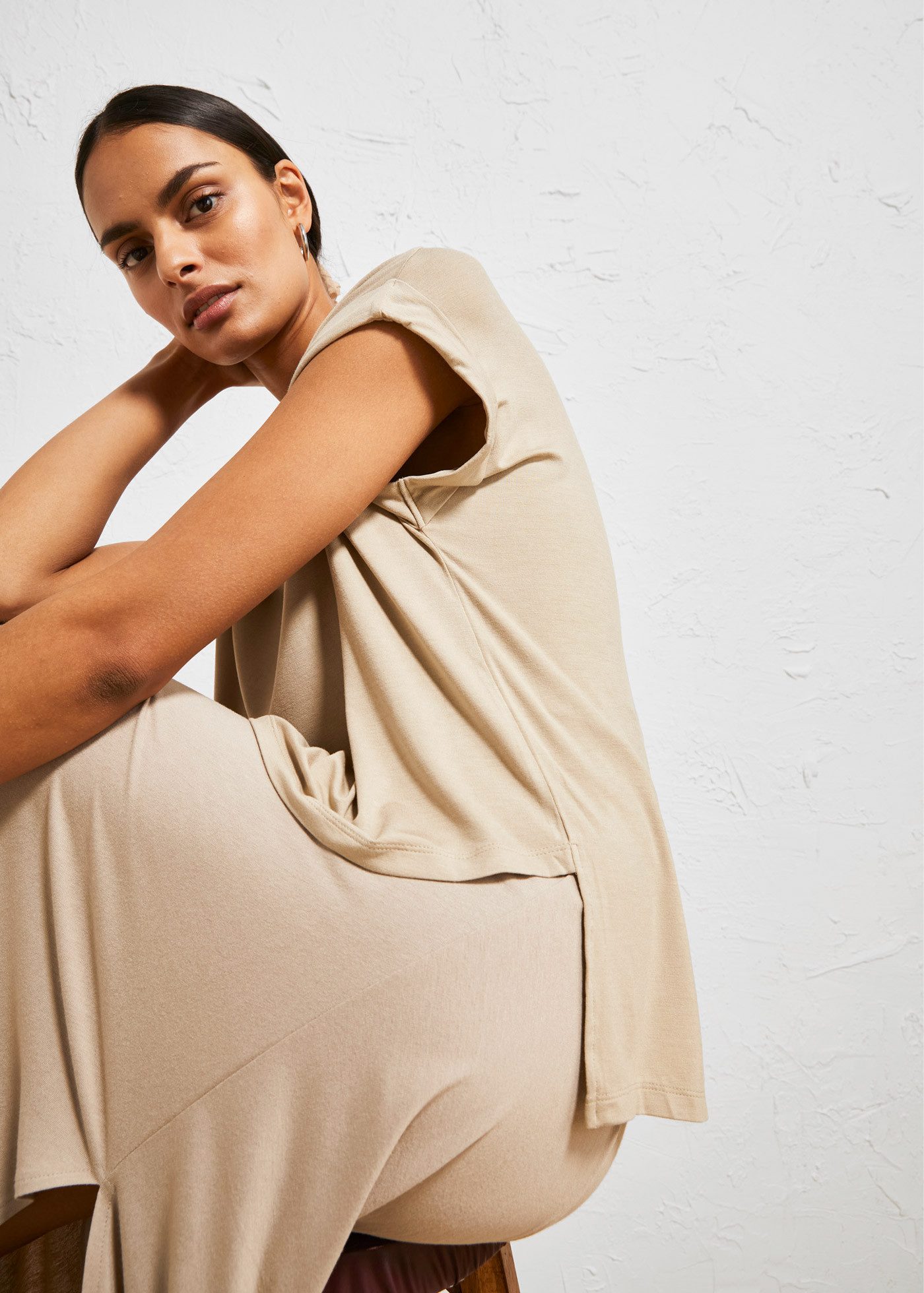 bonprix Oversize-Shirt oversize Passform, Kurzarm, für warme Tage, aus Viskose