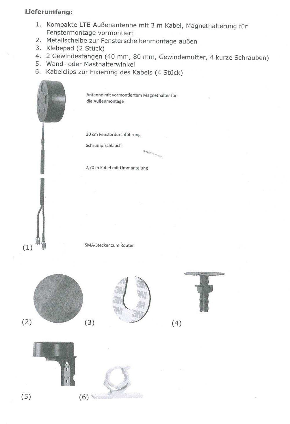 Innen/Außenantenne WENTRONIC Antenne WLAN-Antenne LTE