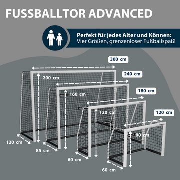 Hudora Fußballtor Advanced, stabil und hochwertig, einfacher Aufbau