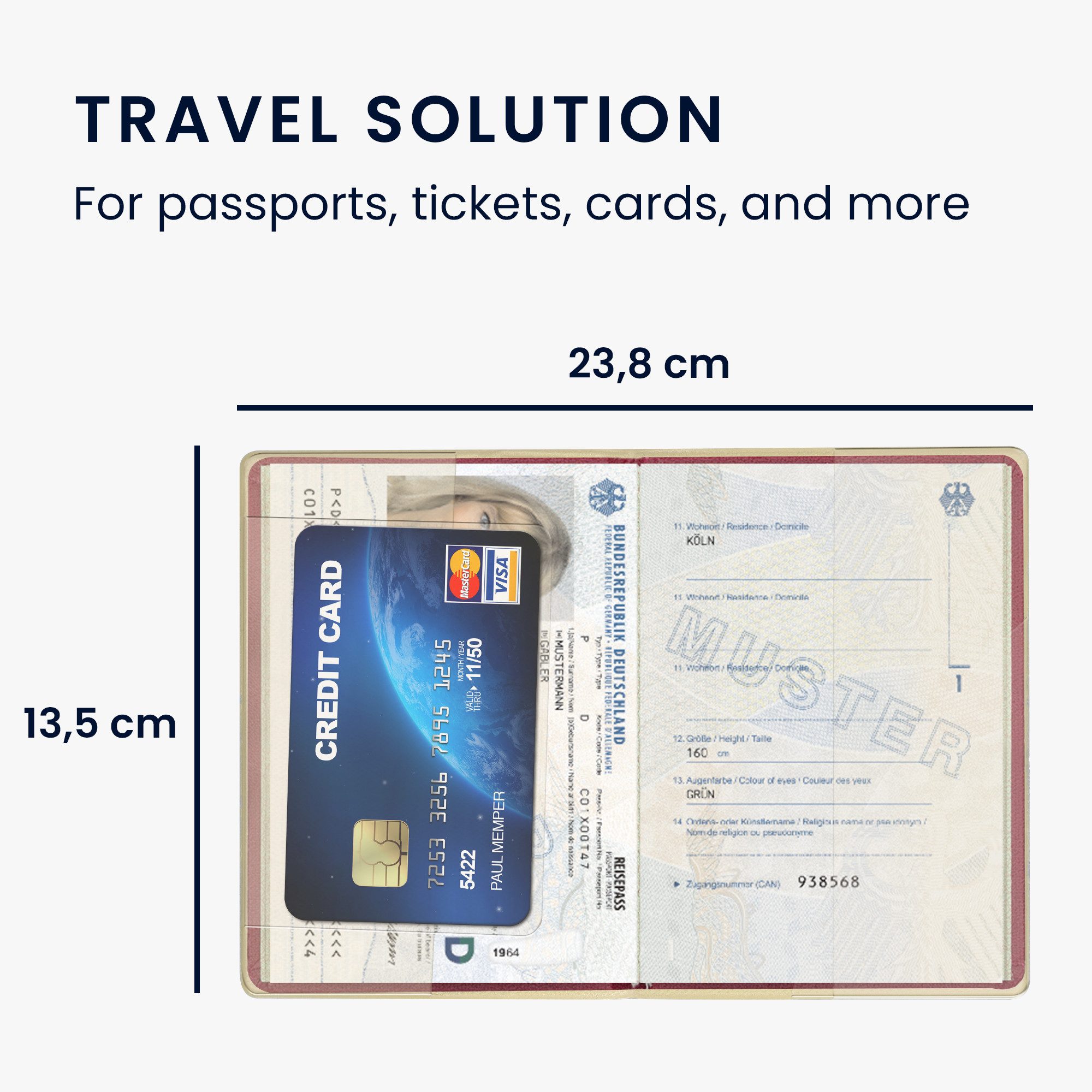 kwmobile Etui Reisepass Kunststoff Schutzhülle Ausweis Hülle Impfpass Schutz, Cover Reisepasshülle Ausweishülle in Approved Design
