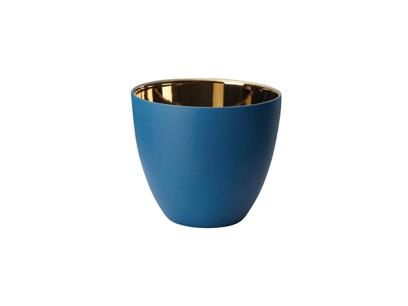 ASA SELECTION Windlicht Windlicht blau innen gold glänzend 6,5 cm, Wohnaccessoires