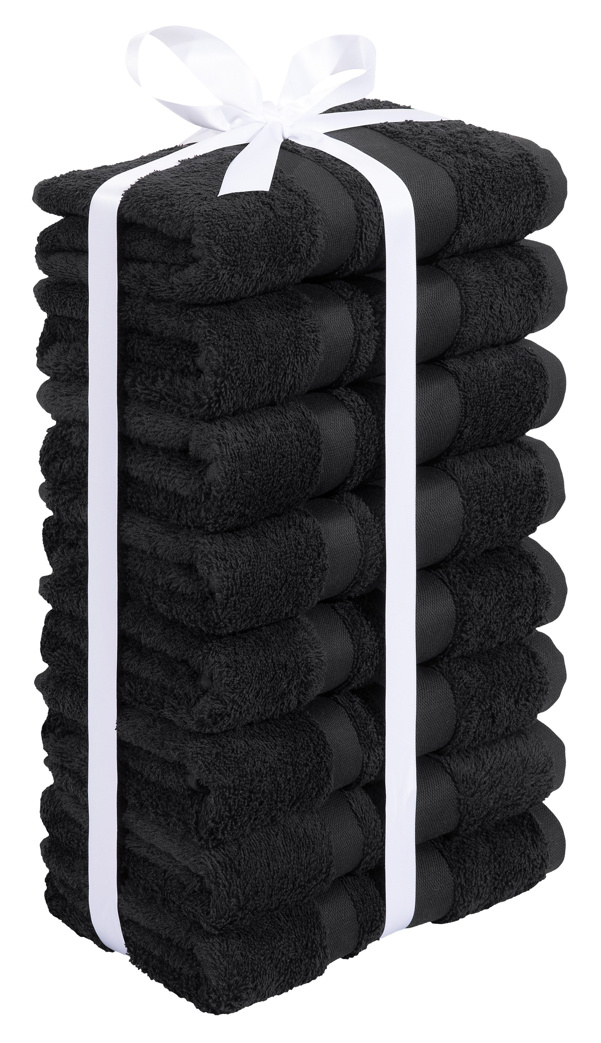 OTTO home Handtücher Vanessa, 8 Handtücher, 50x100cm, in Standard- und Premium-Qualität, Walkfrottee (Set, 8-St), Handtücher mit Bordüre, 100% Baumwolle, einfar – Bild 4 von 5